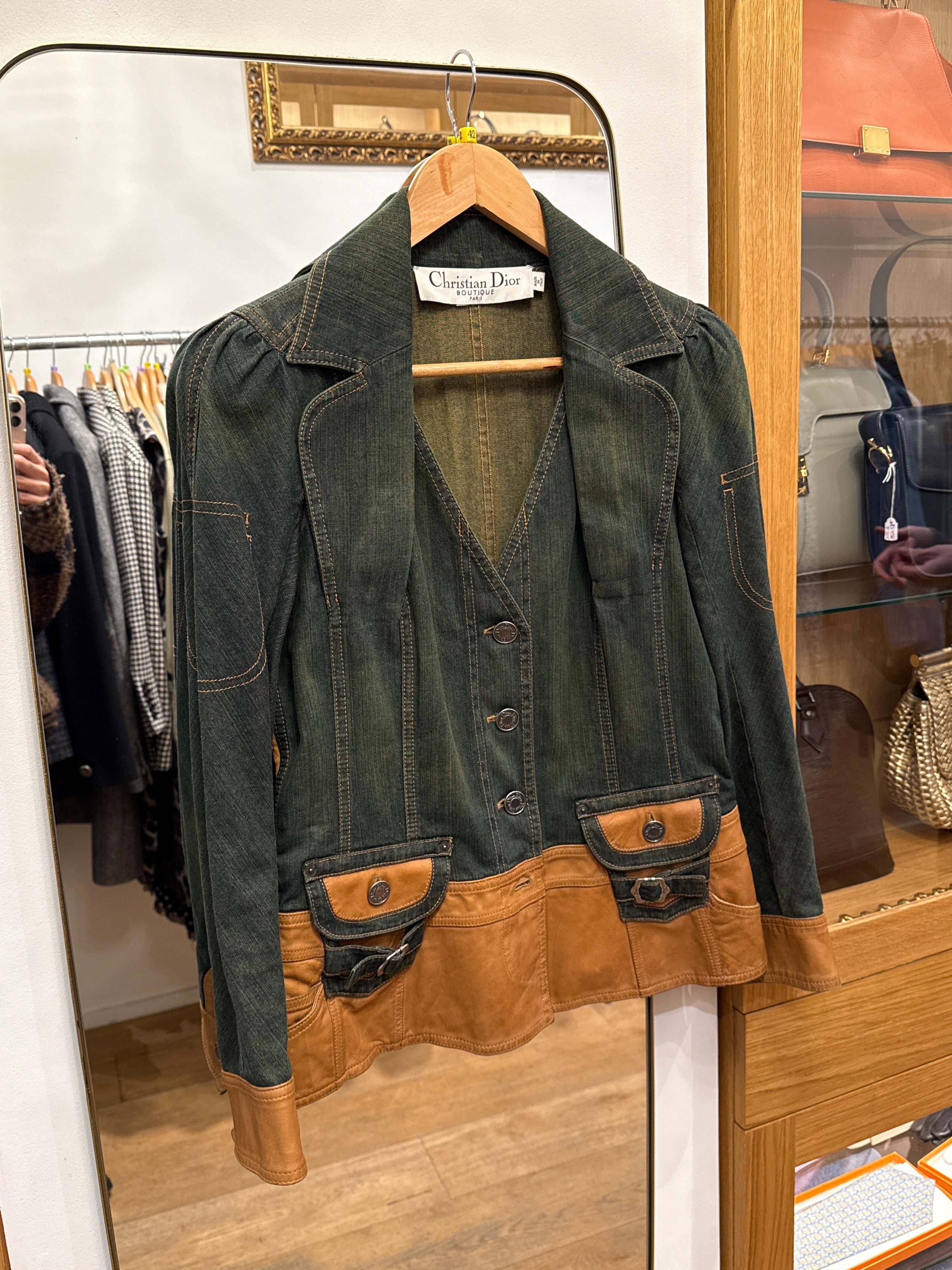 Christian Dior Christian Dior Jean and leather bar jacket AGC3033
