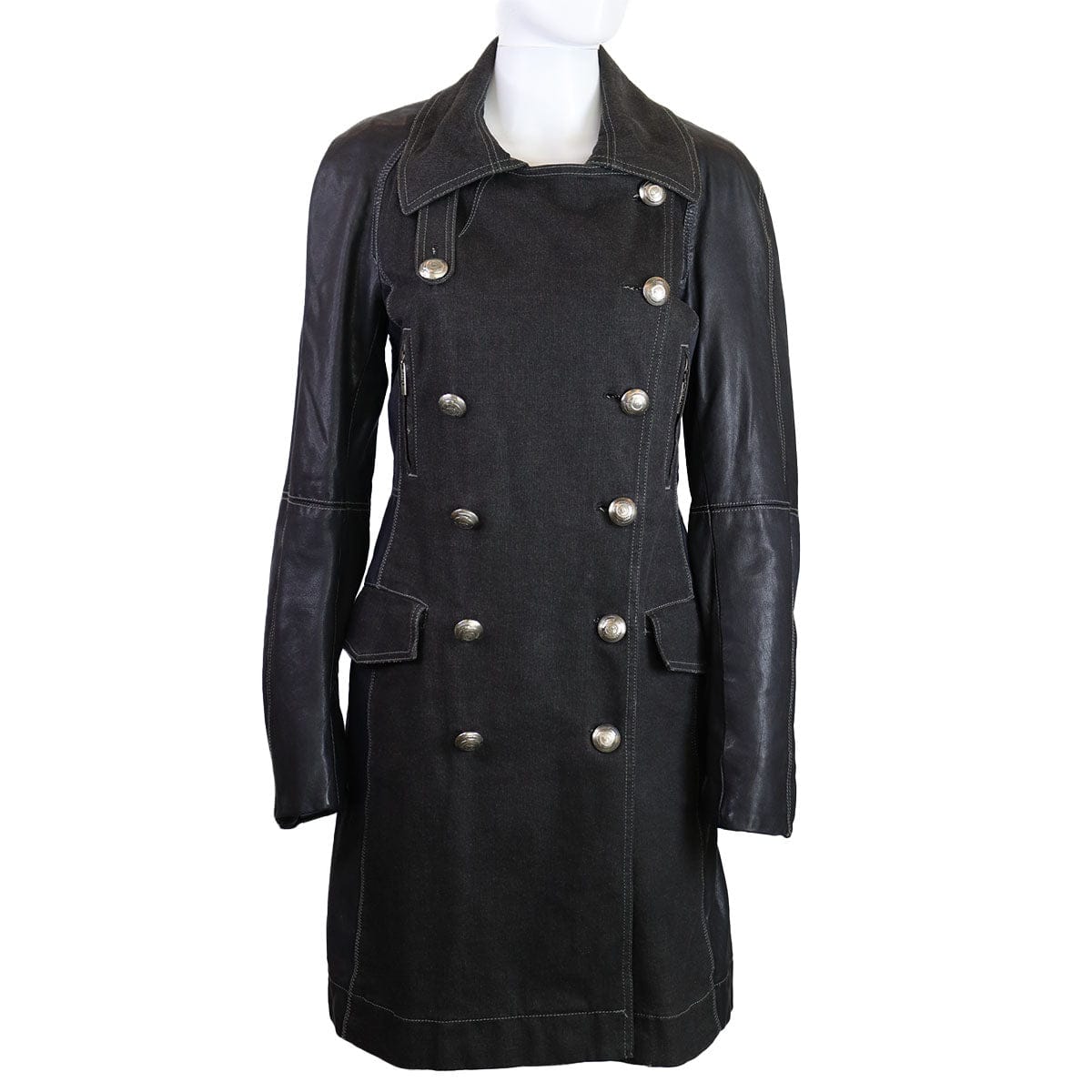 Christian Dior CHRISTIAN DIOR Jean and leather coat  AGC2962