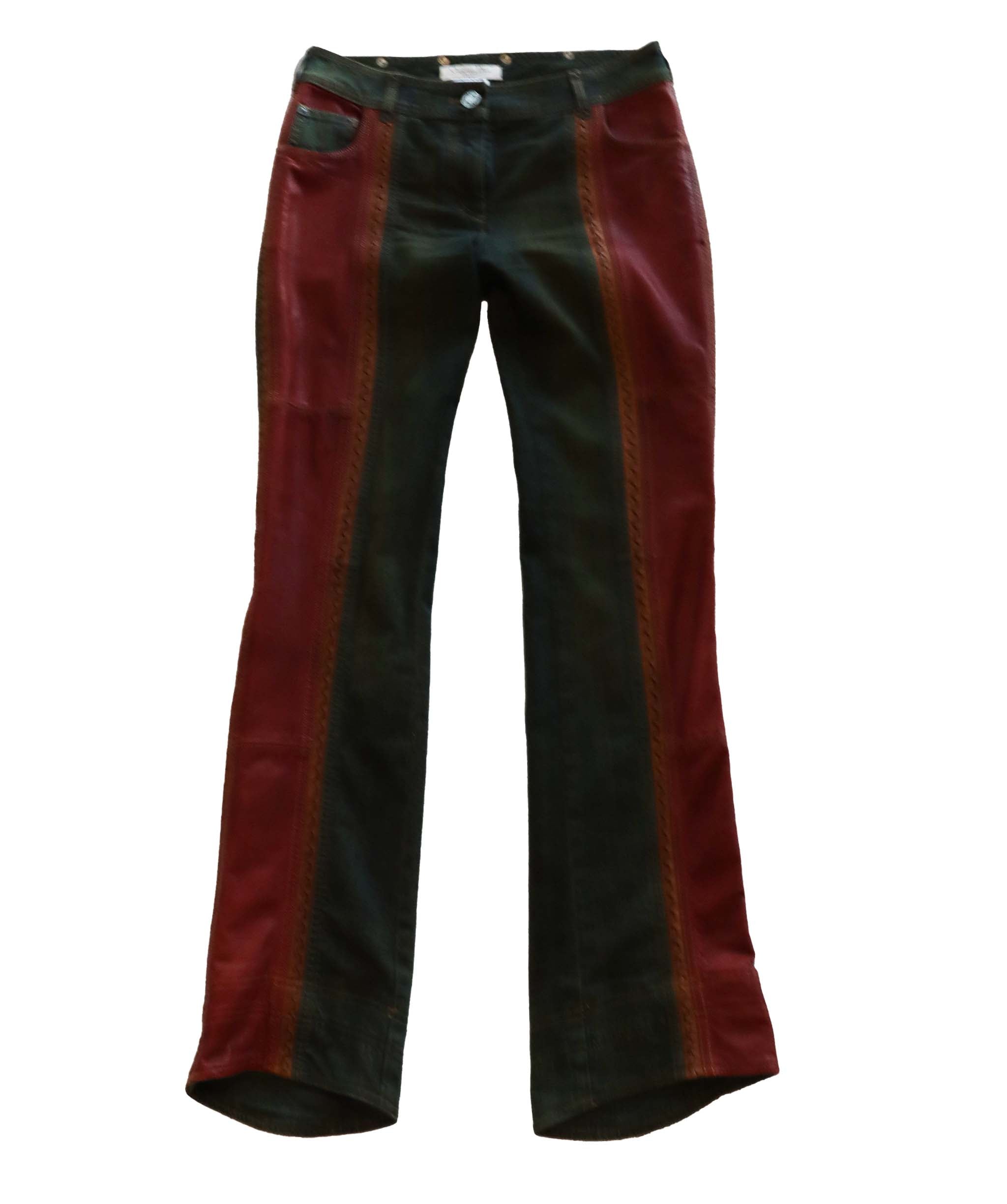 Christian Dior Christian Dior Jean And Leather Galliano Trousers Size 36 AGC1927