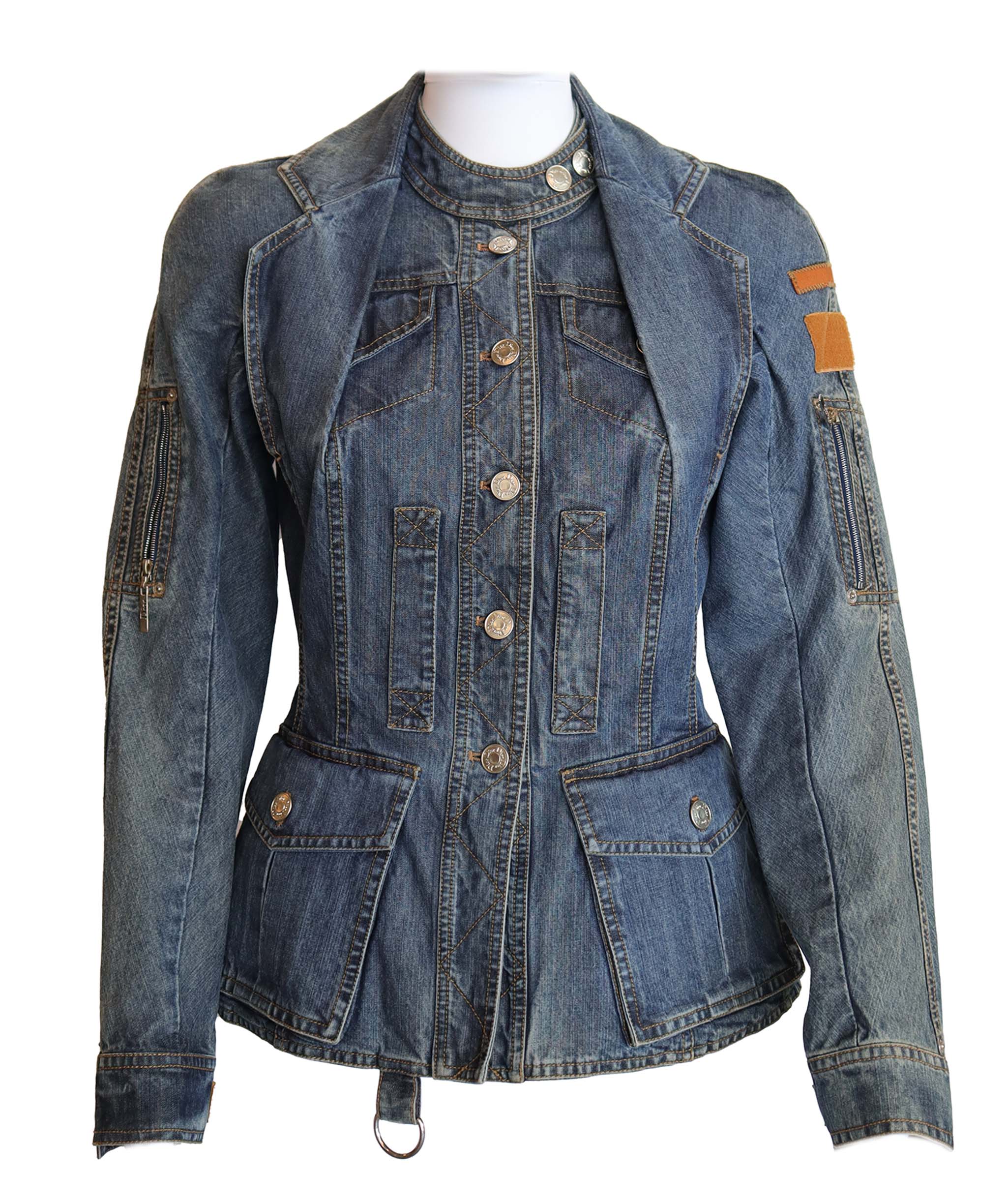 Christian Dior Christian Dior jean bar jacket with shoulder pads AGC2509