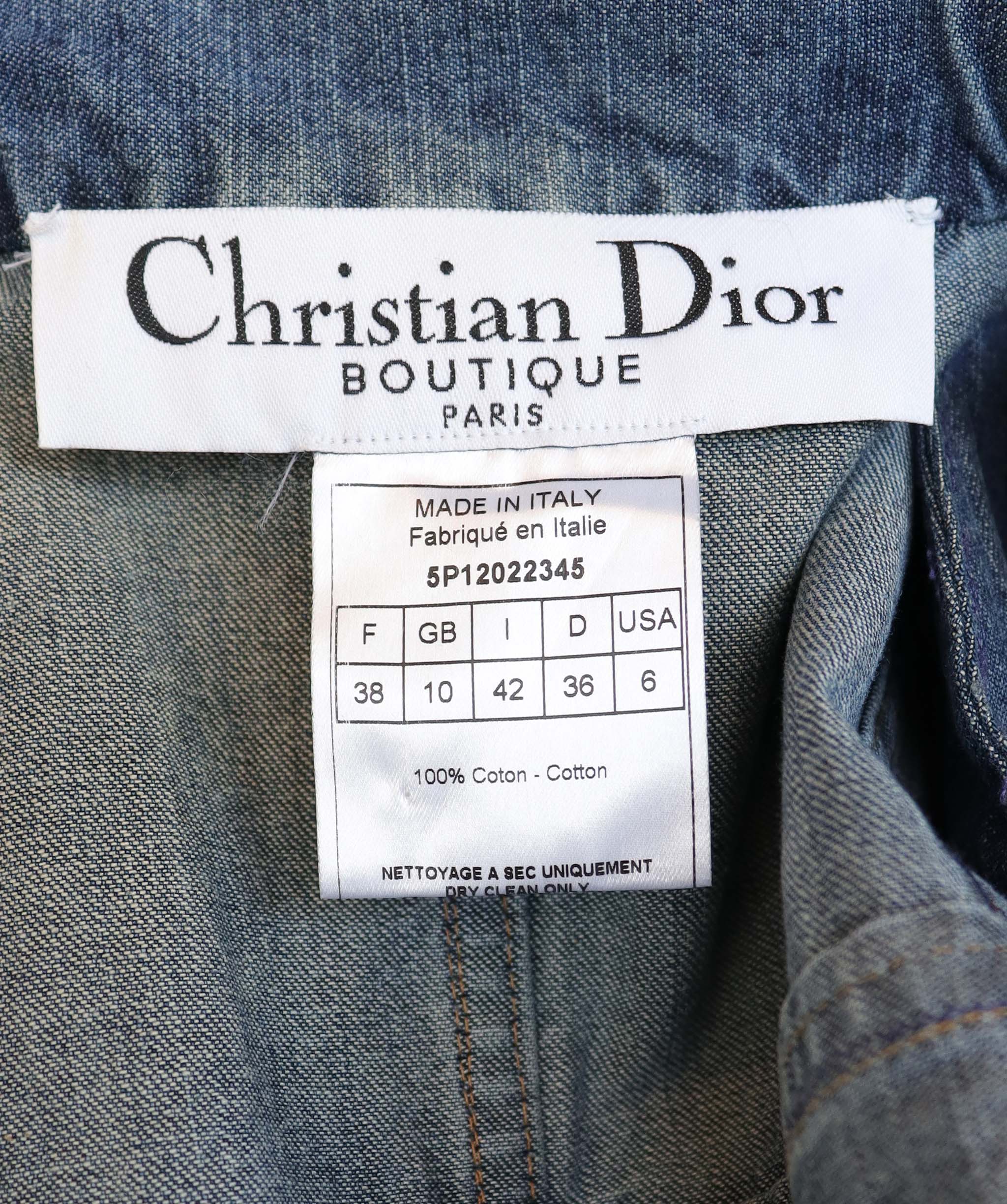 Christian Dior Christian Dior jean bar jacket with shoulder pads AGC2509