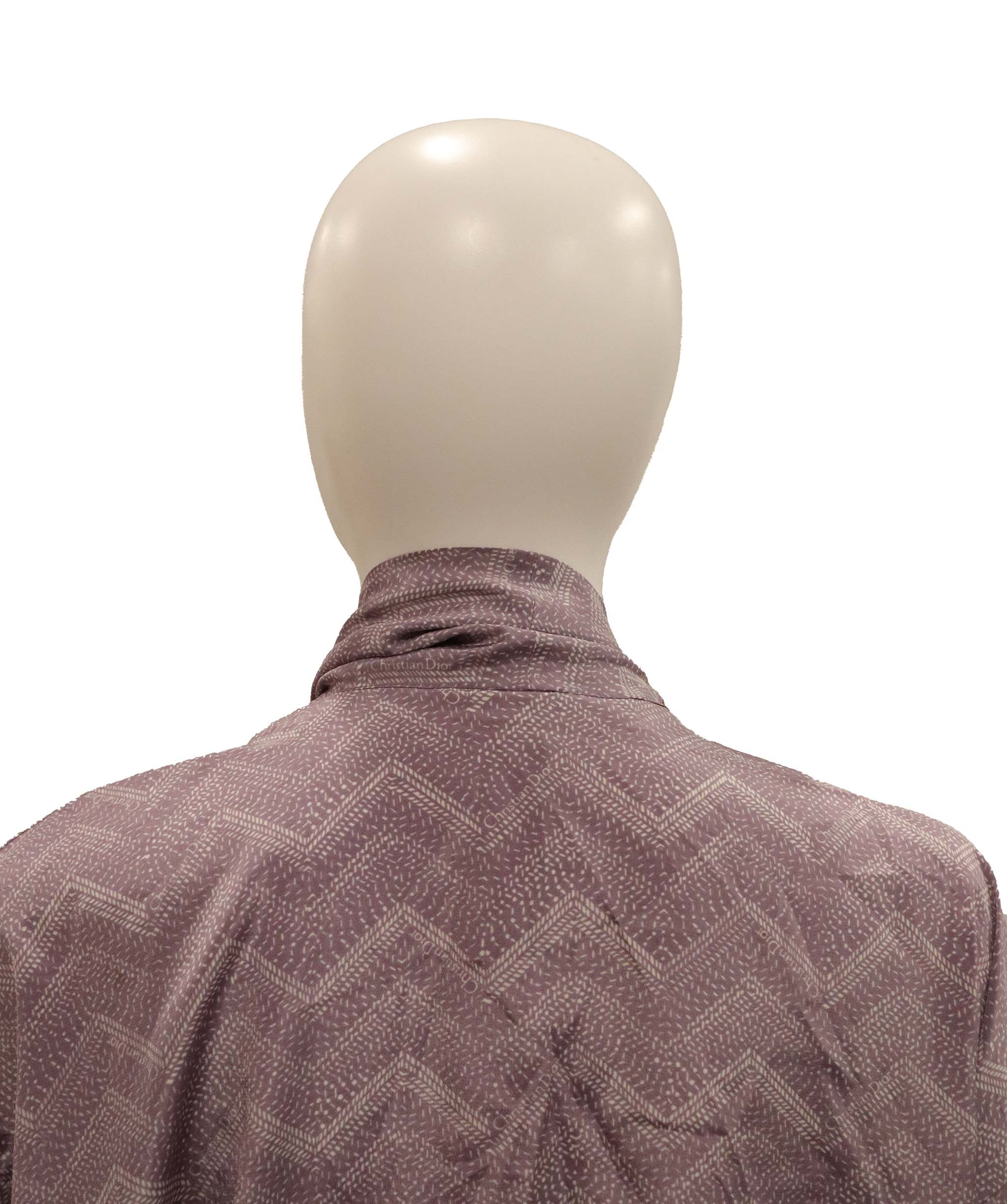 Christian Dior CHRISTIAN DIOR lavender bow shirt AGC2996