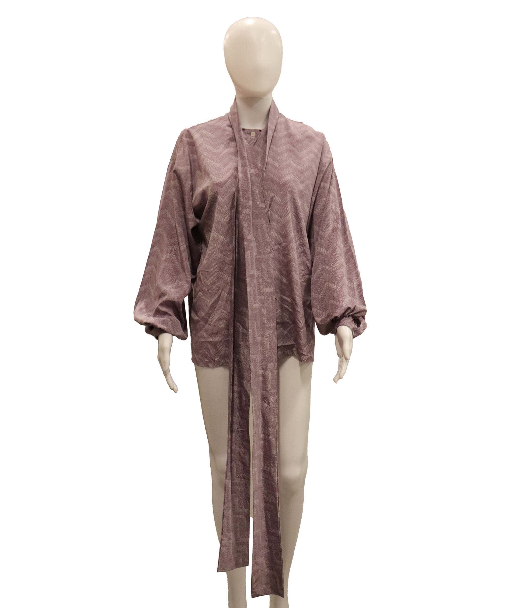 Christian Dior CHRISTIAN DIOR lavender bow shirt AGC2996