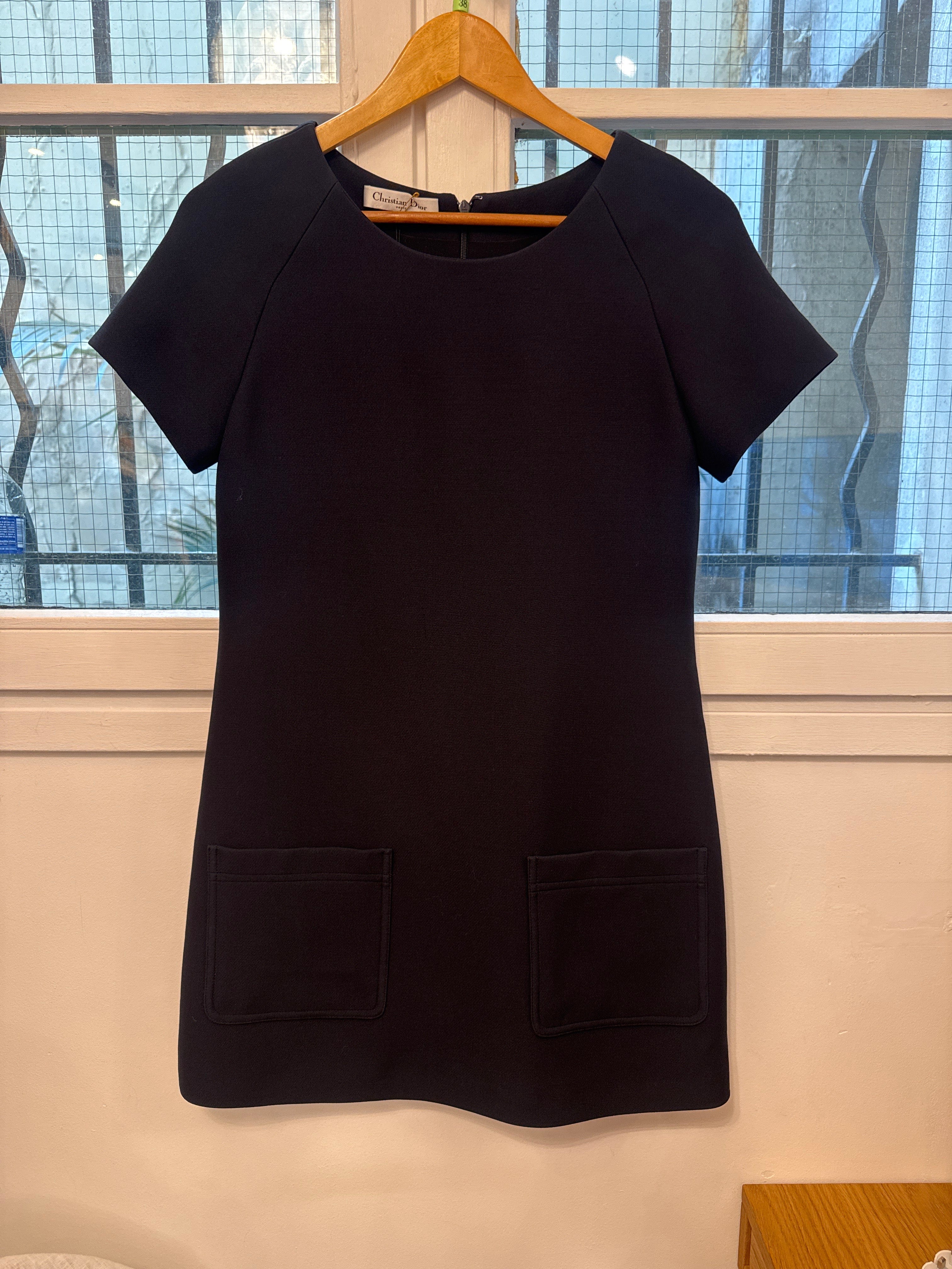 Christian Dior Christian Dior navy blue A lined dress AGC2602