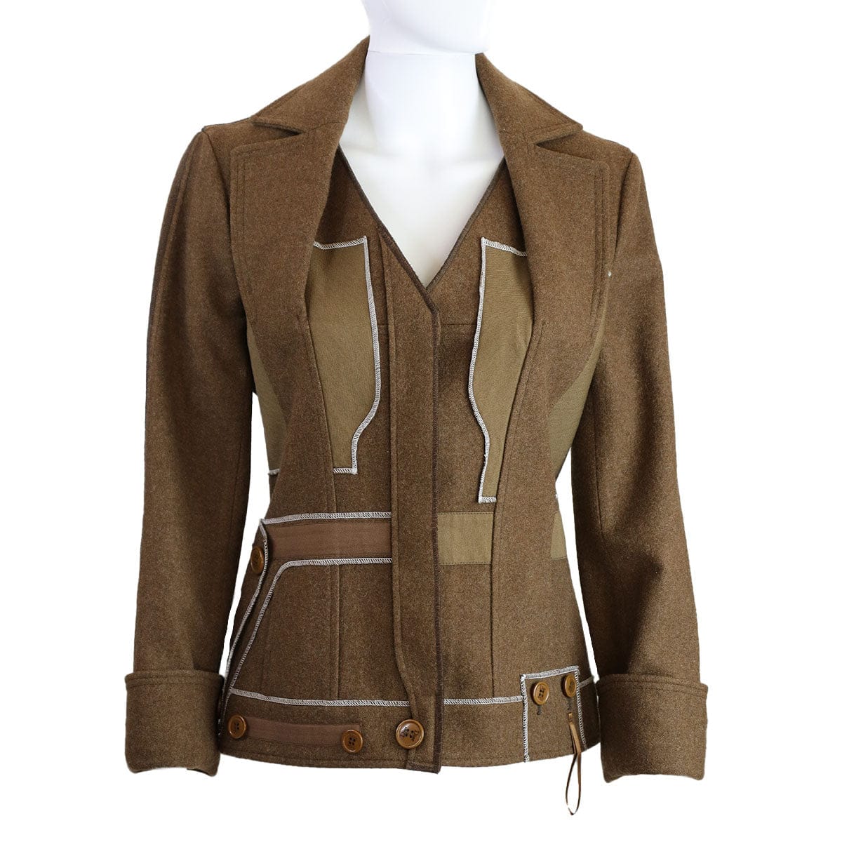 Christian Dior CHRISTIAN DIOR Patchwork Wool bar  jacket AGC2953