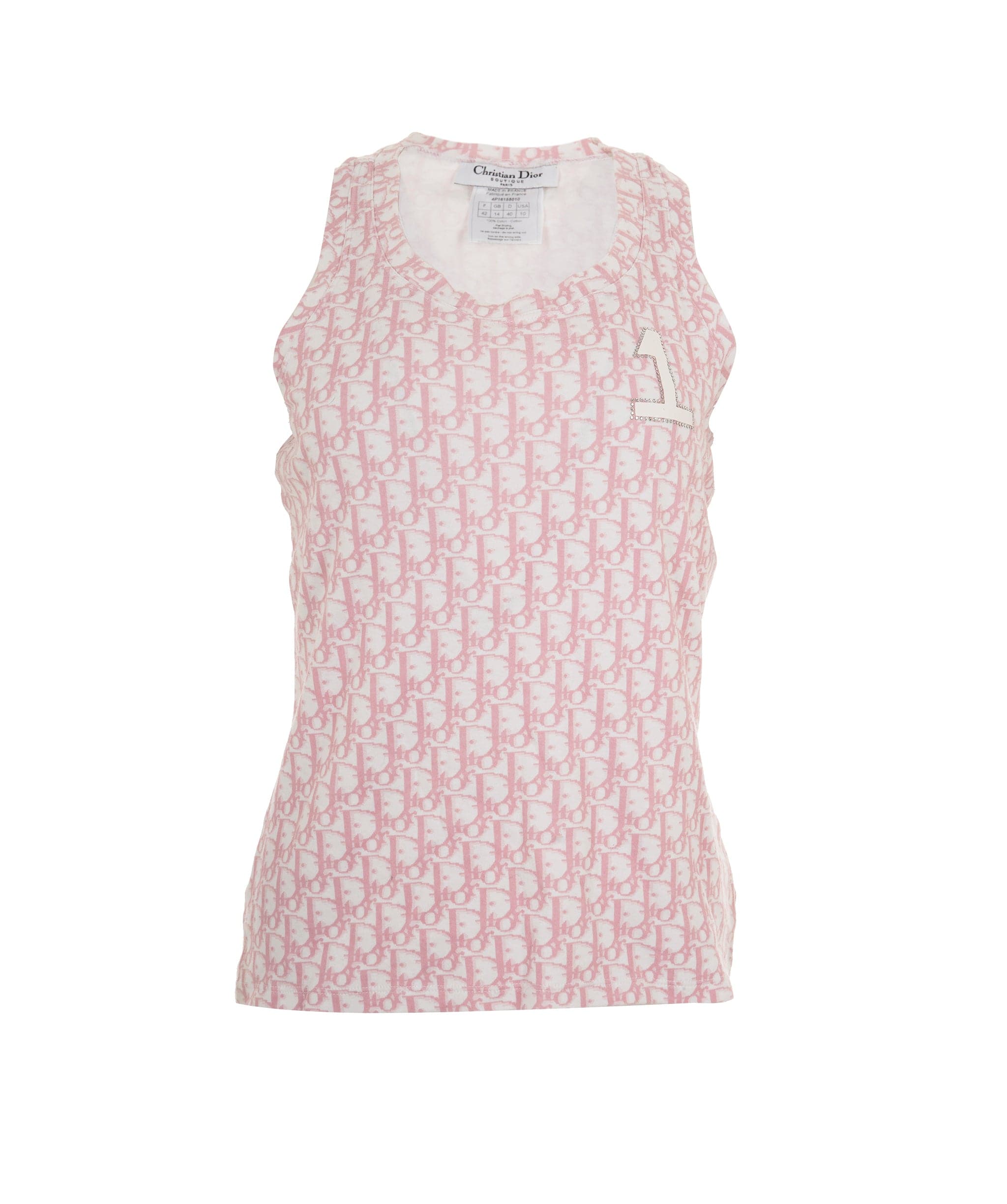 Christian Dior Christian Dior Pink Vintage Tank Top ALC3542