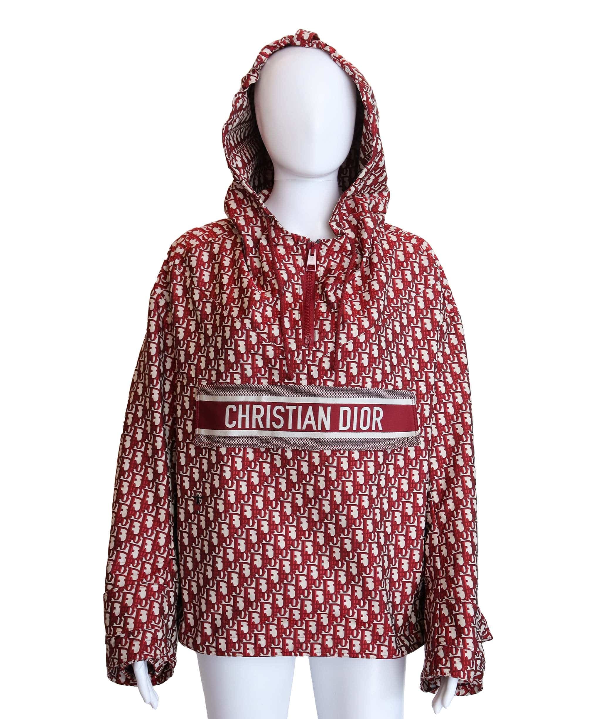 Christian Dior Christian Dior red oblique hoodie AGC2503
