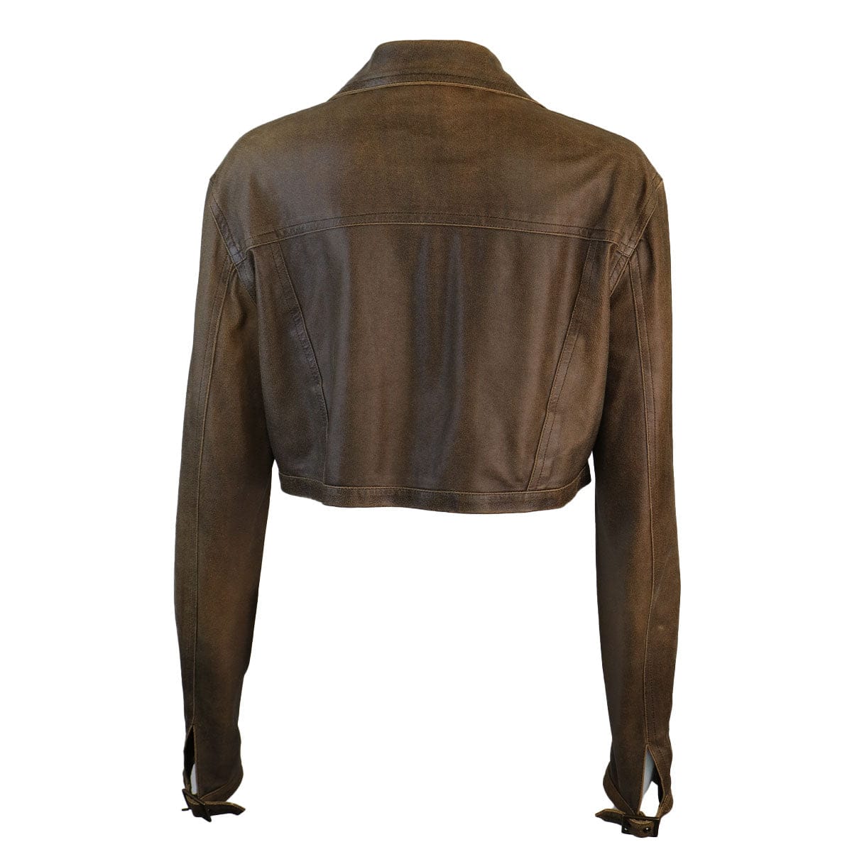 Christian Dior CHRISTIAN DIOR Short  brown leather jacket AGC2951