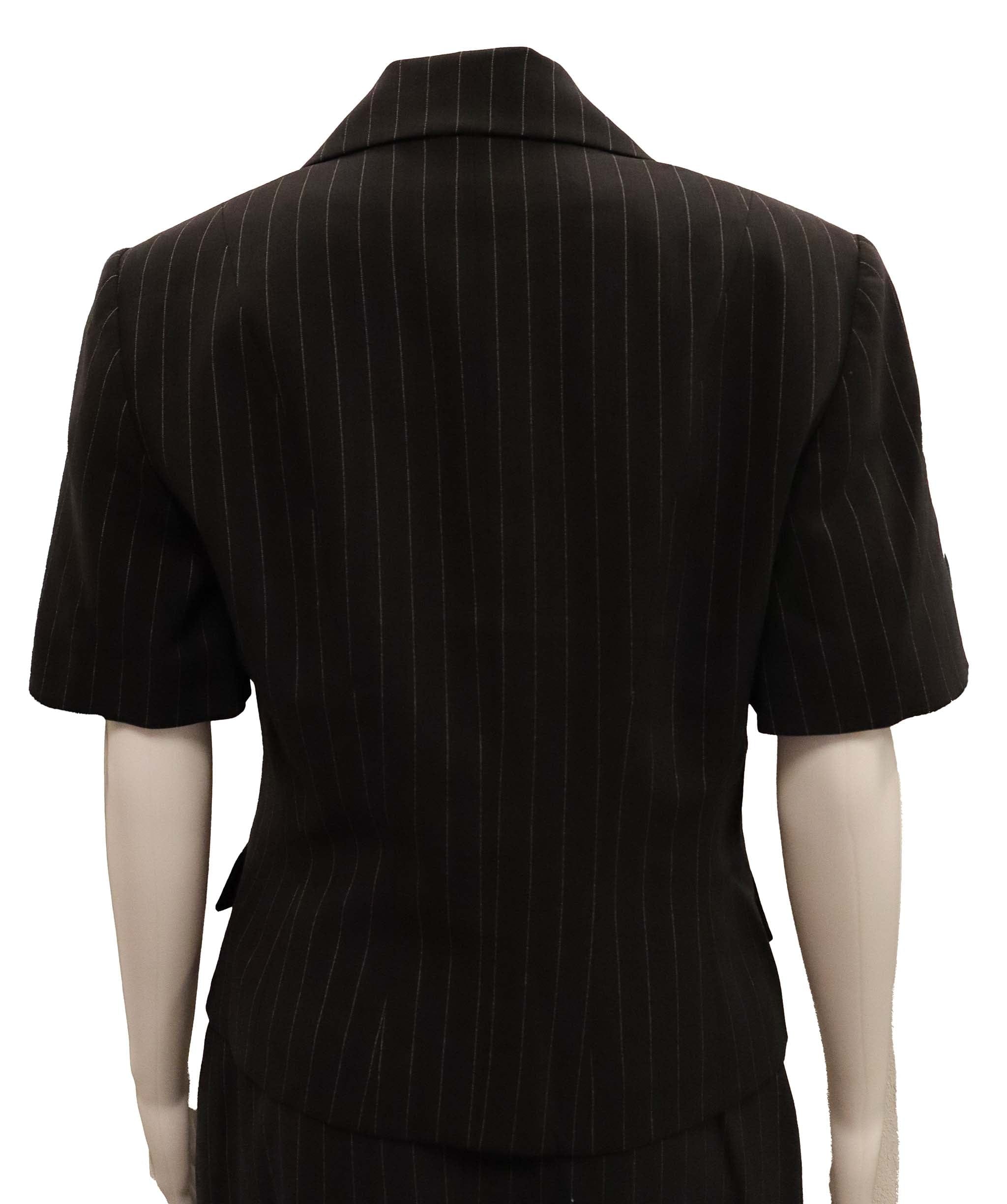 Christian Dior CHRISTIAN DIOR short sleeve pin stripe set AGC2992