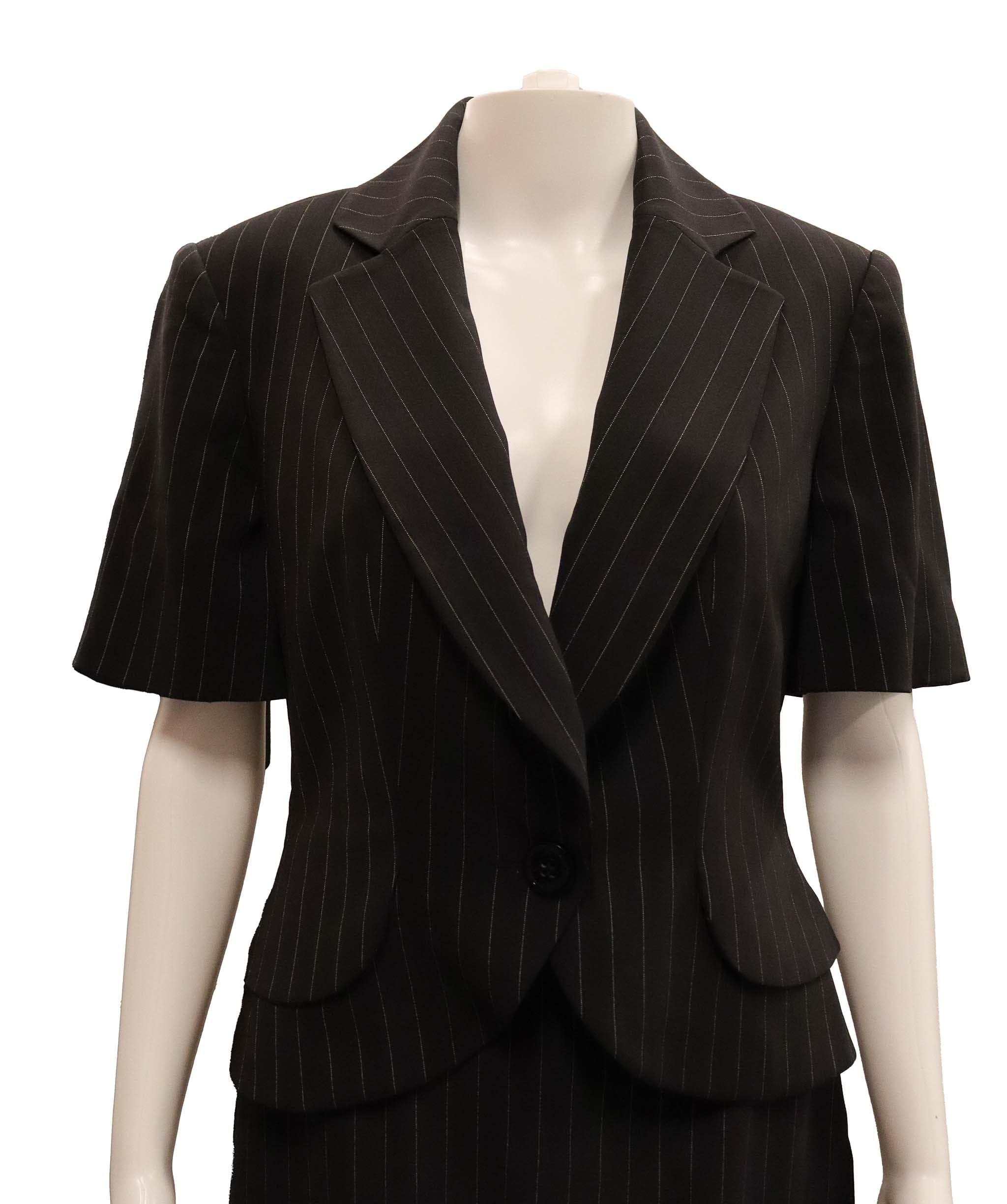 Christian Dior CHRISTIAN DIOR short sleeve pin stripe set AGC2992