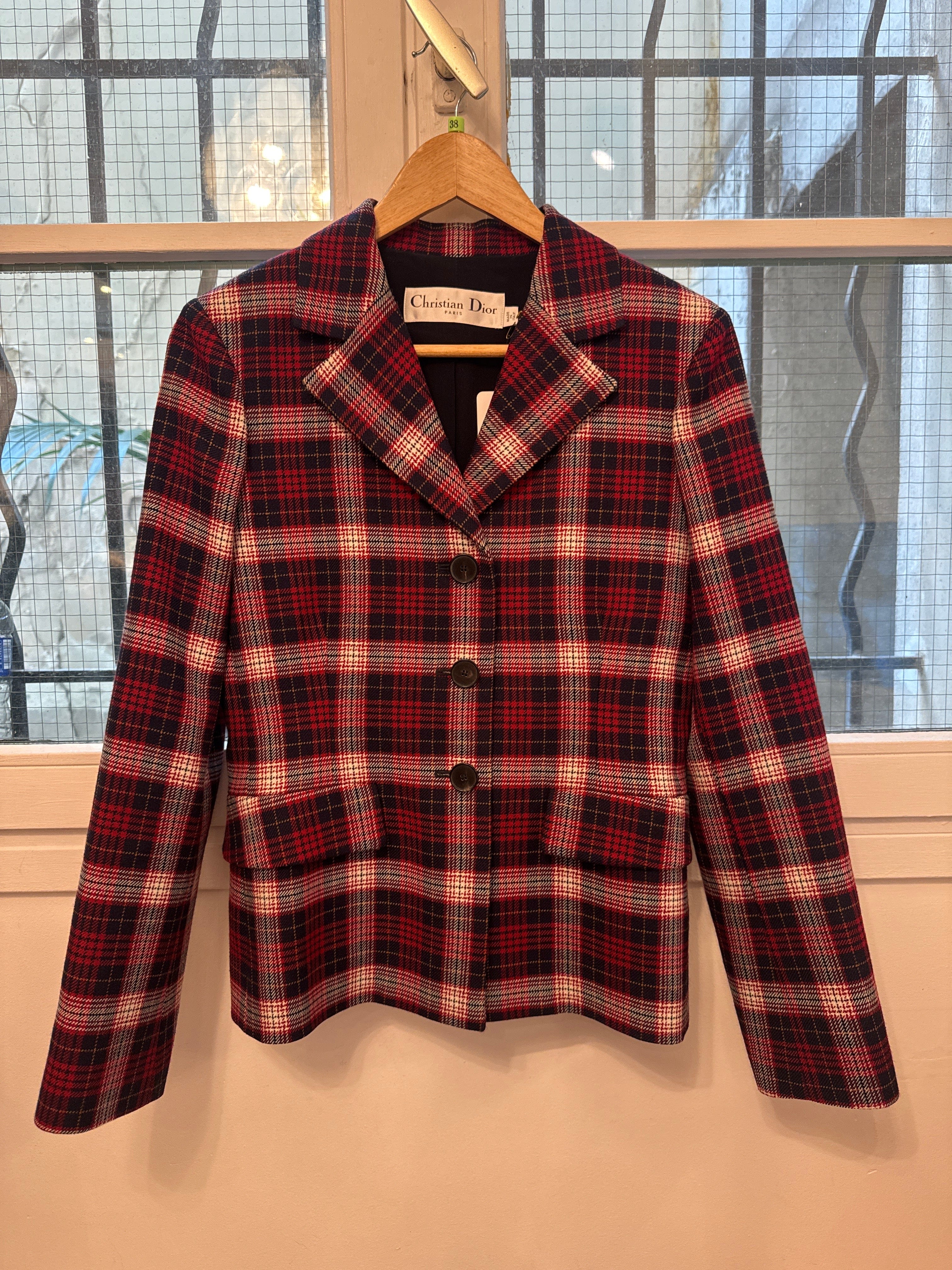 Christian Dior Christian Dior tartan bar jacket AGC2593