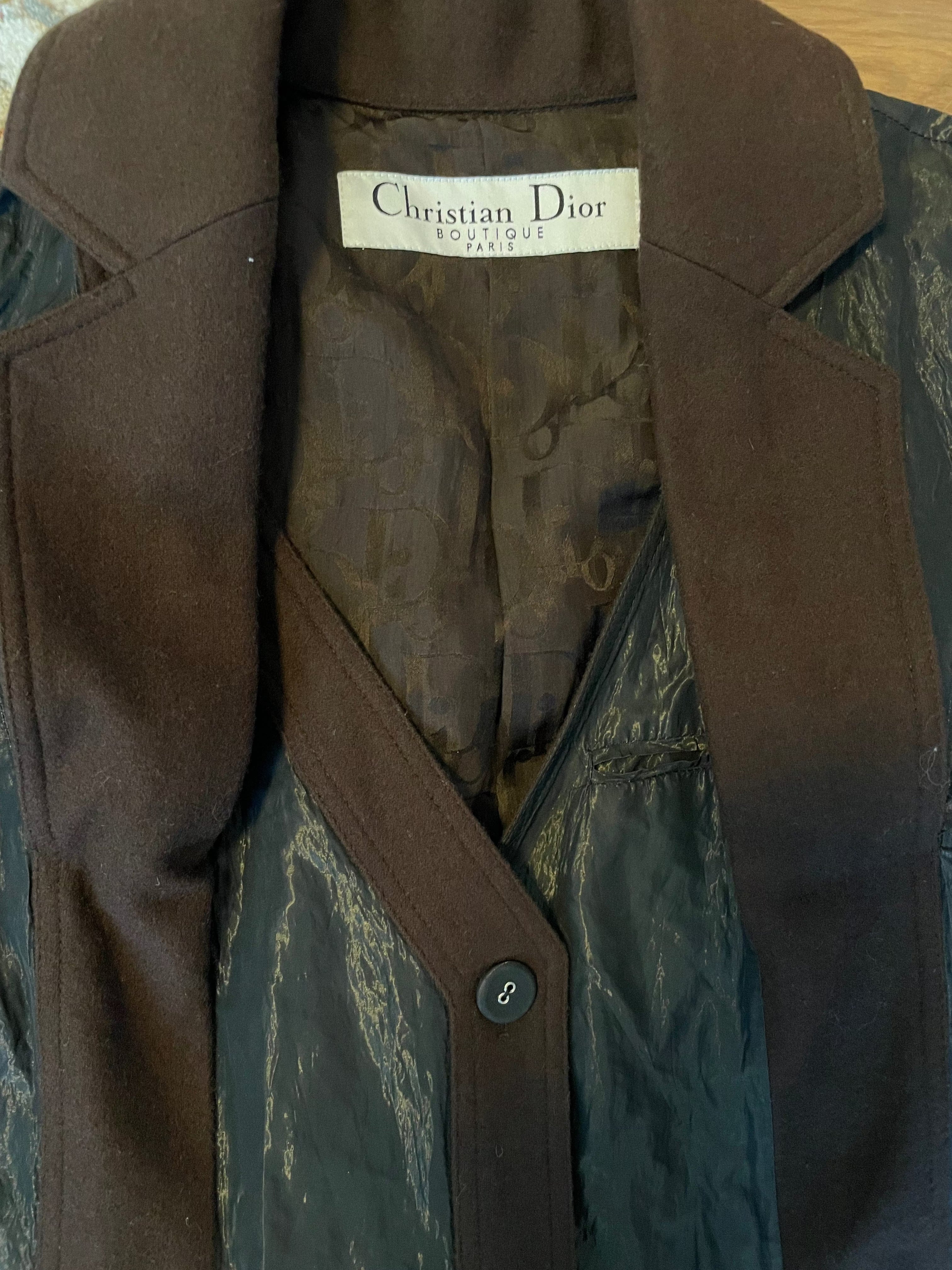 Christian Dior Dior Galliano Denim/Brown Suede Jacket DXBK0441