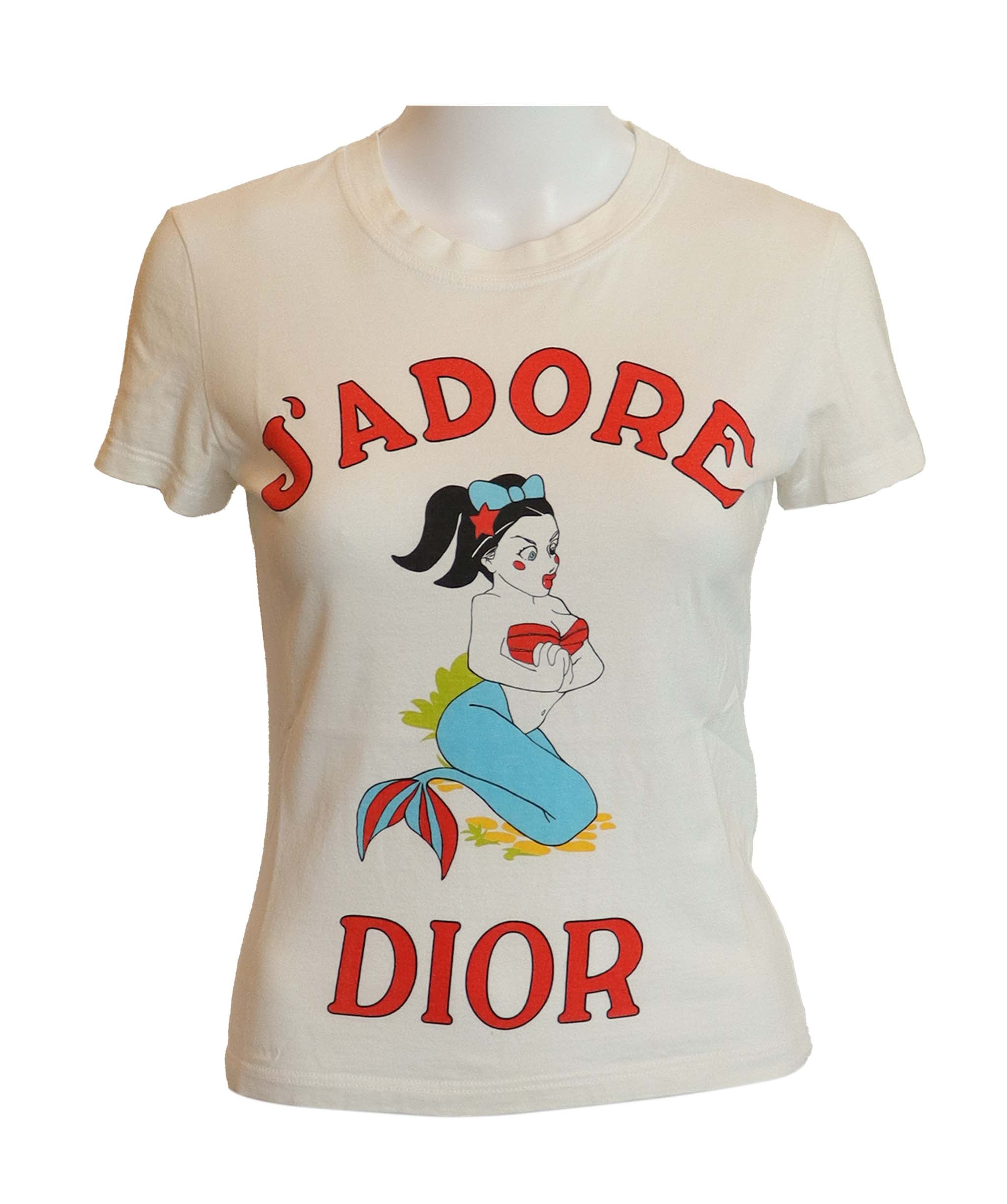 Christian Dior Dior J'Adore Logo Cartoon Tshirt set mermaid DXBS4261