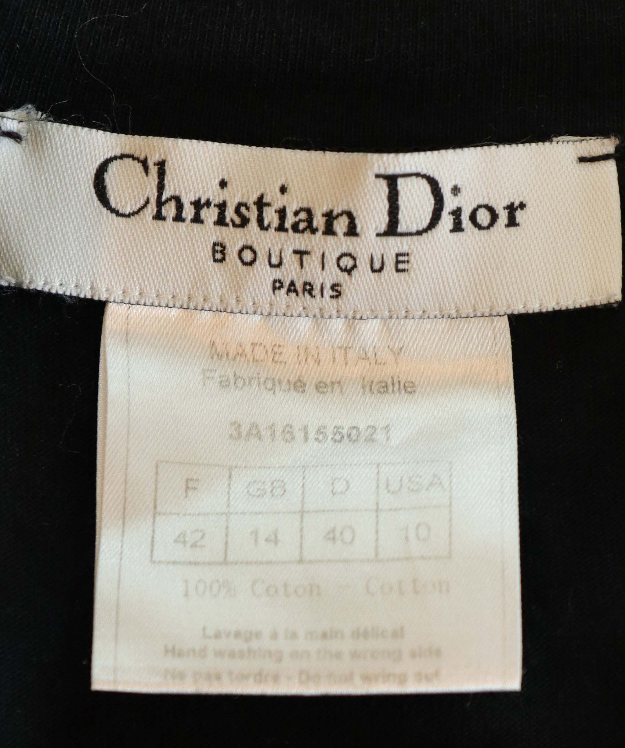 Christian Dior Dior J'adore Logo Tshirt Black DXBS4285