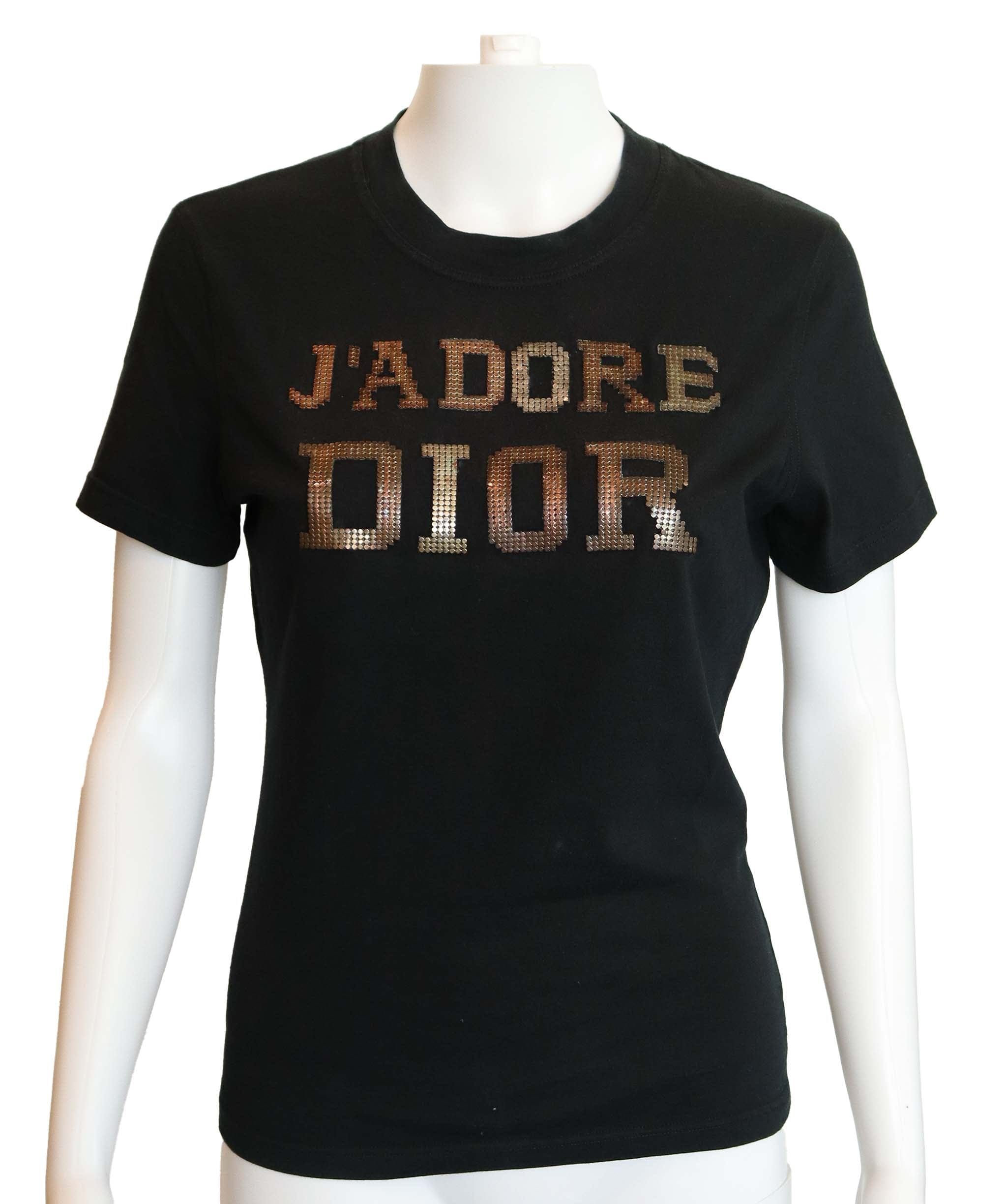 Christian Dior Dior J'adore Logo Tshirt Black DXBS4285