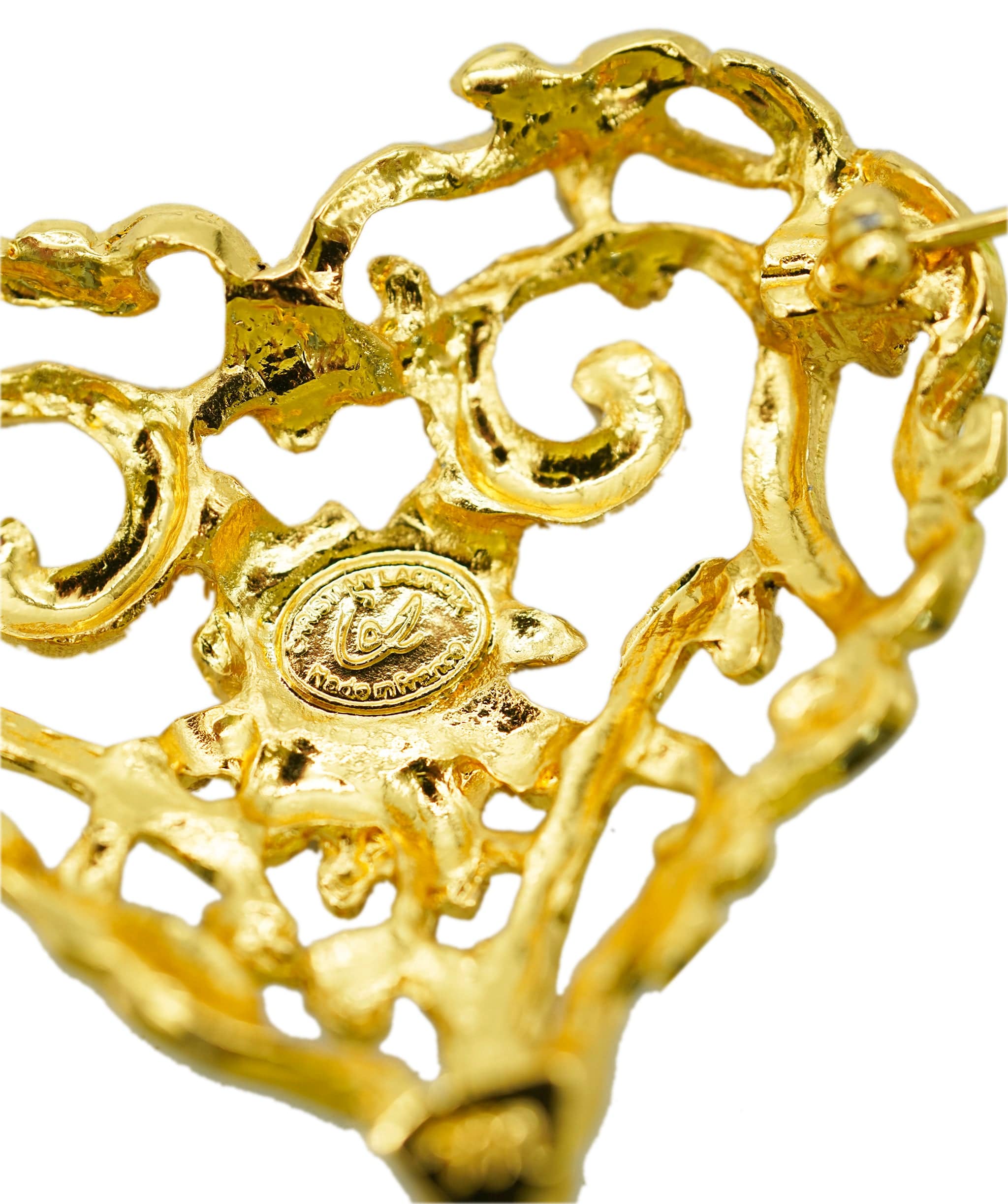 Christian Lacroix Christian Lacroix Gold heart brooch AGC1739