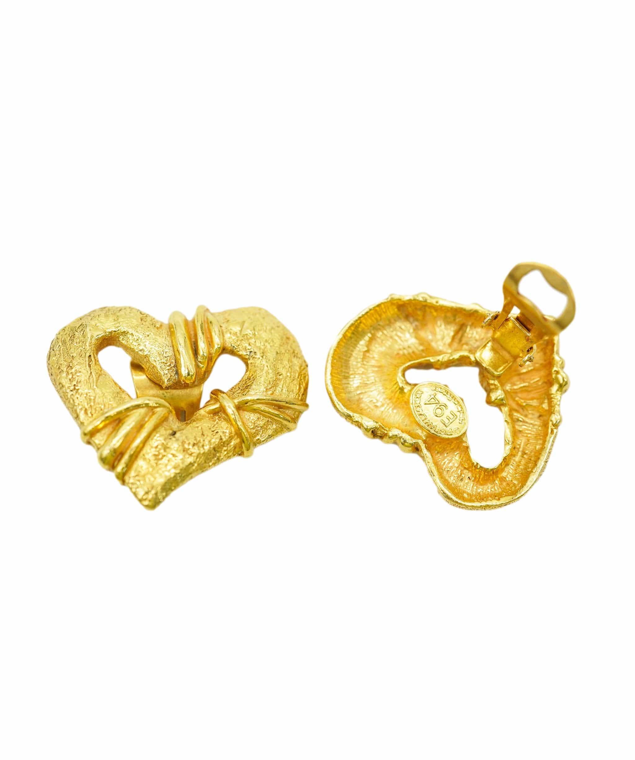 Christian Lacroix Christian Lacroix gold heart earrings AGC1731