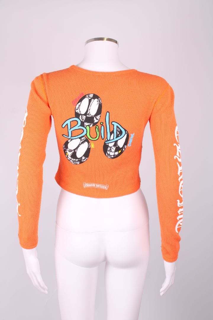 Chrome HEARTS Chrome HEARTS Long Sleeve crop top Orange XS
