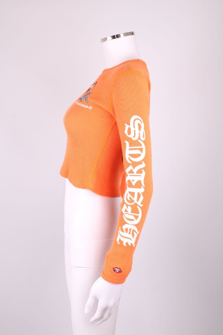 Chrome HEARTS Chrome HEARTS Long Sleeve crop top Orange XS