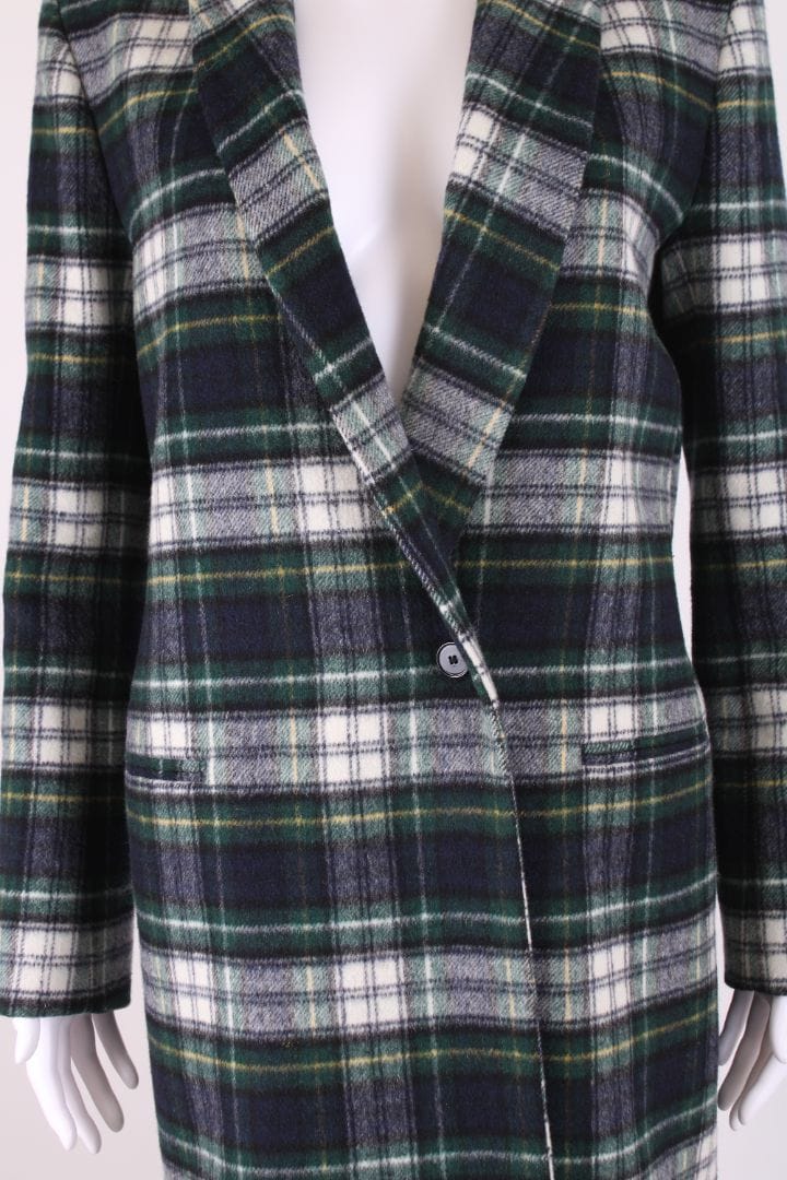 Claudie Pierlot Claudie Pierlot Check Coat Green/ Navy 10