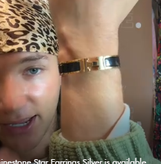 Hermes H Bracelet Black/ Gold