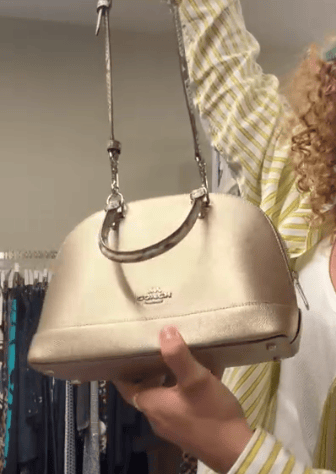 Coach Coach top handle mini bag crossbody Rose Gold mini