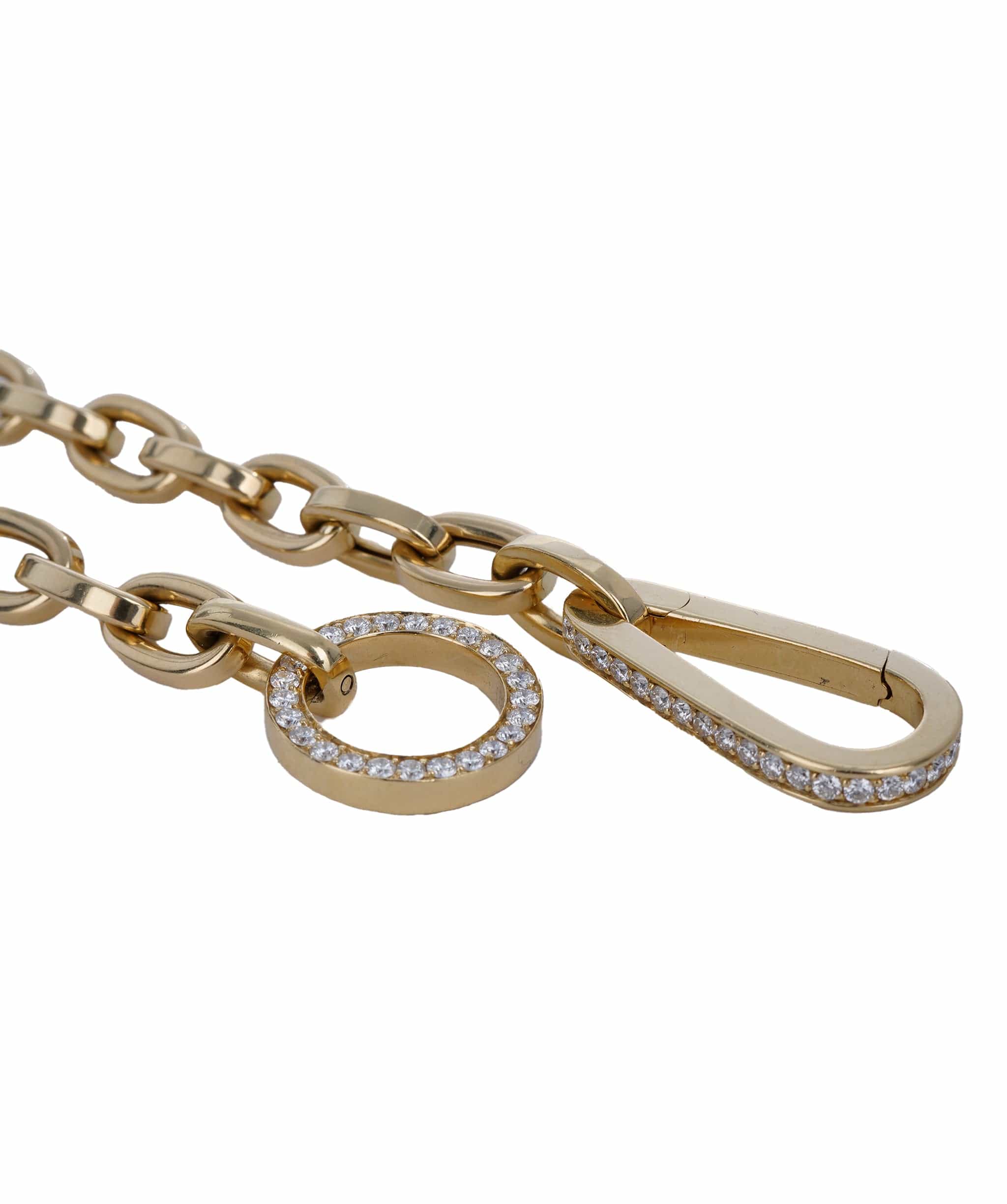 Crivelli 18kt yellow gold Italian chain with diamond hardware by Crivelli ASC5048