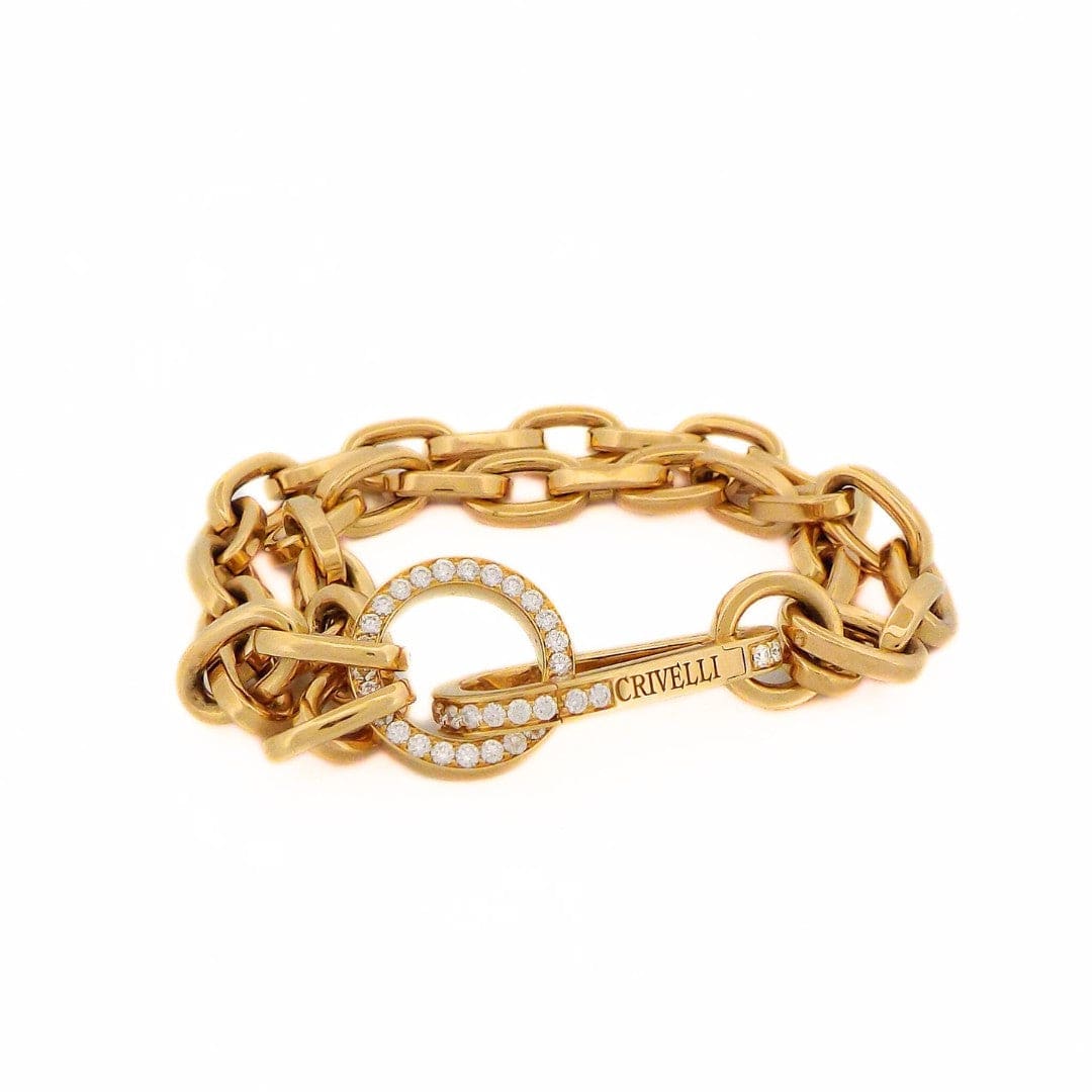 Crivelli Crivelli 18K Gold Chain Diamond Bracelet ASC6847