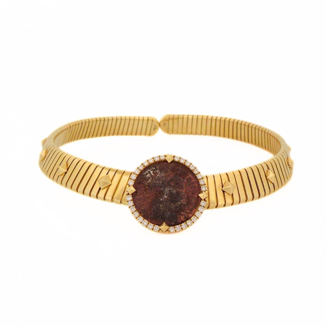 Crivelli Crivelli 18K Gold Grommet Ancient Coin Choker Necklace ASC6868