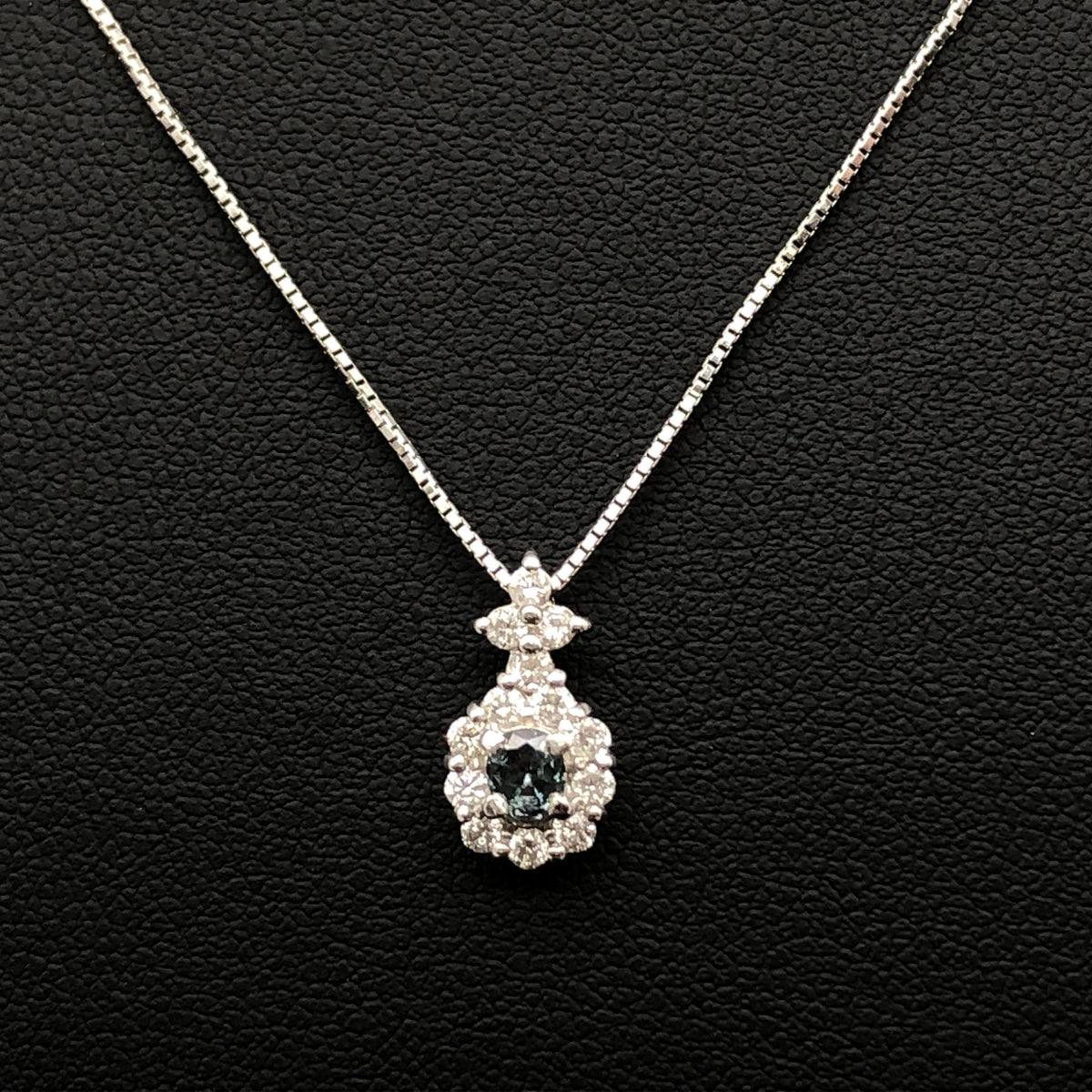 Custom Jewelry Custom Jewelry 1P Alexandrite & Diamond Necklace Top, A(0.20ct), D(0.25ct), PT900, 1.5g C297423