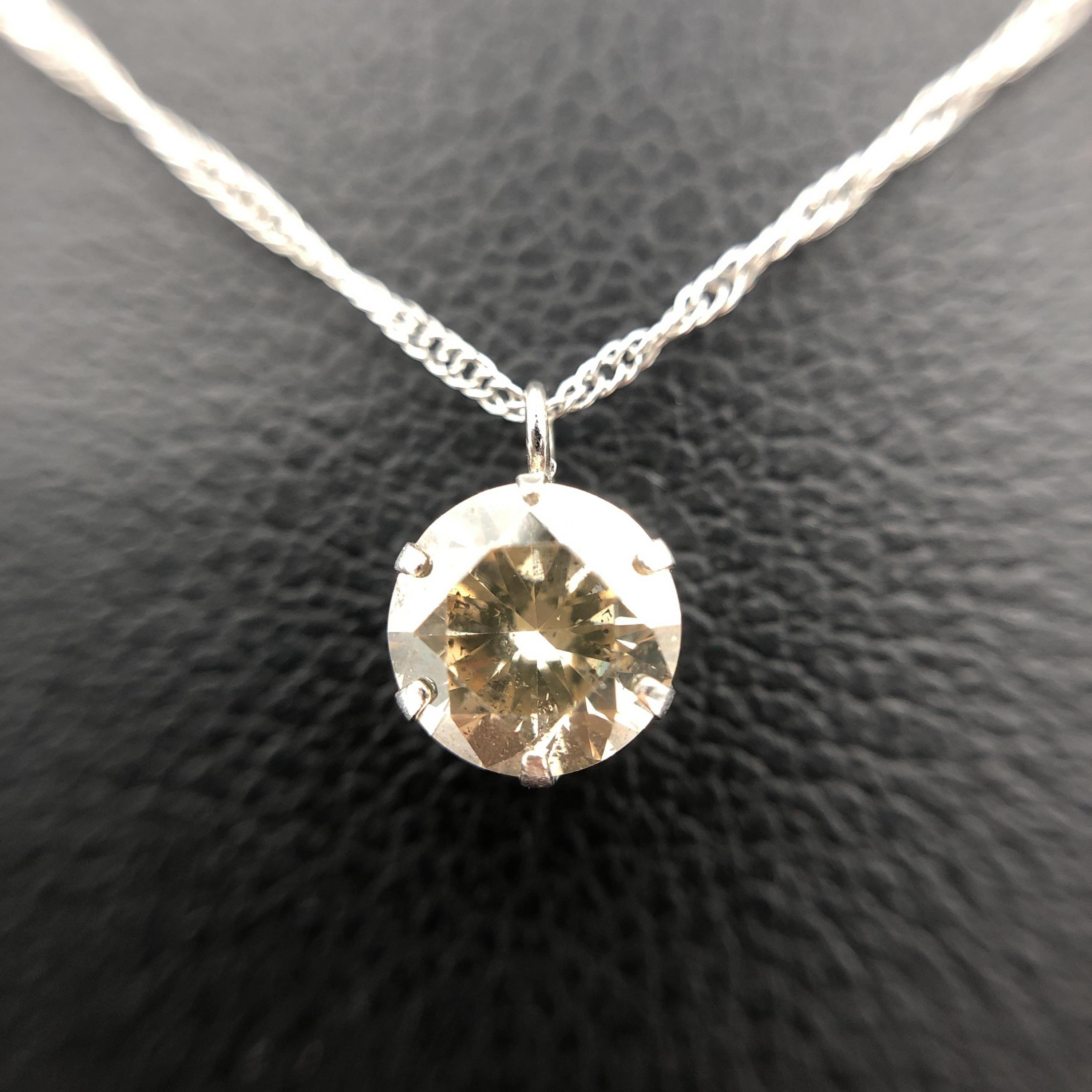 Custom Jewelry Custom Jewelry 1P Diamond Necklace, D(0.50ct), PT900/PT850, 0.9g, 16.5inch C310531