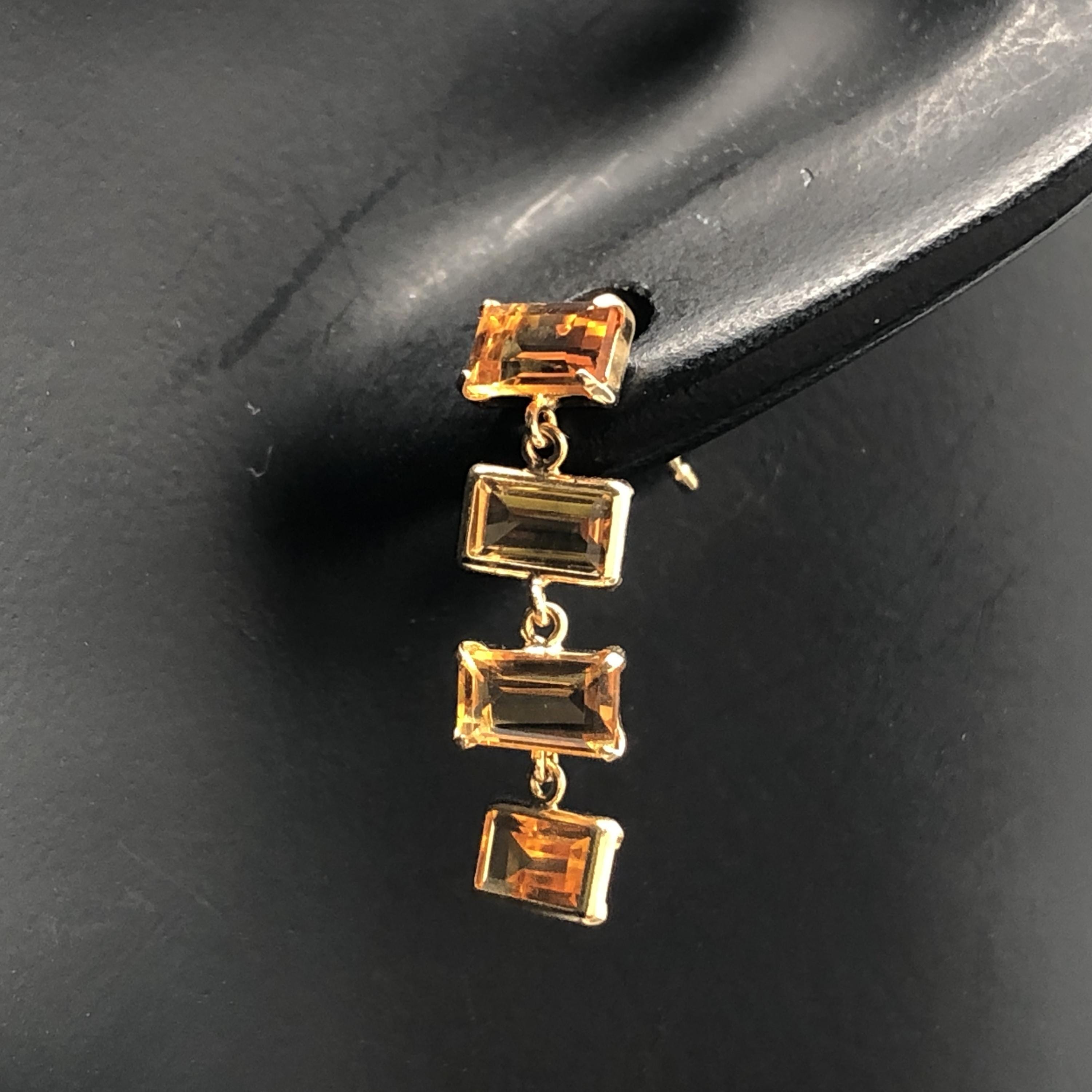 Custom Jewelry Custom Jewelry Citrine Pierces, K18YG, 1.2g C387043