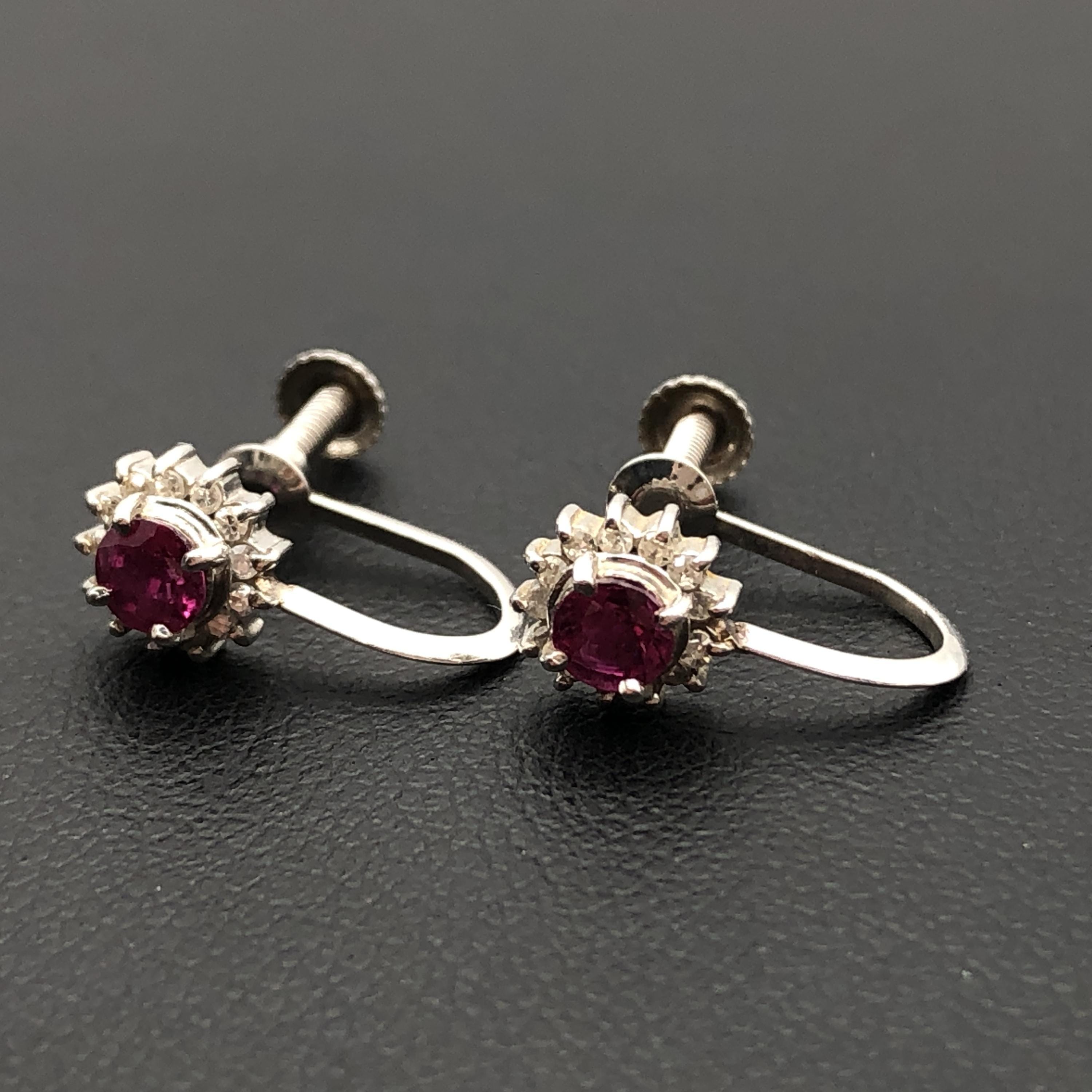 Custom Jewelry Custom Jewelry Color Stone & Diamond Earrings, D(0.07ct/0.07ct), PT900, 2.0g C387047