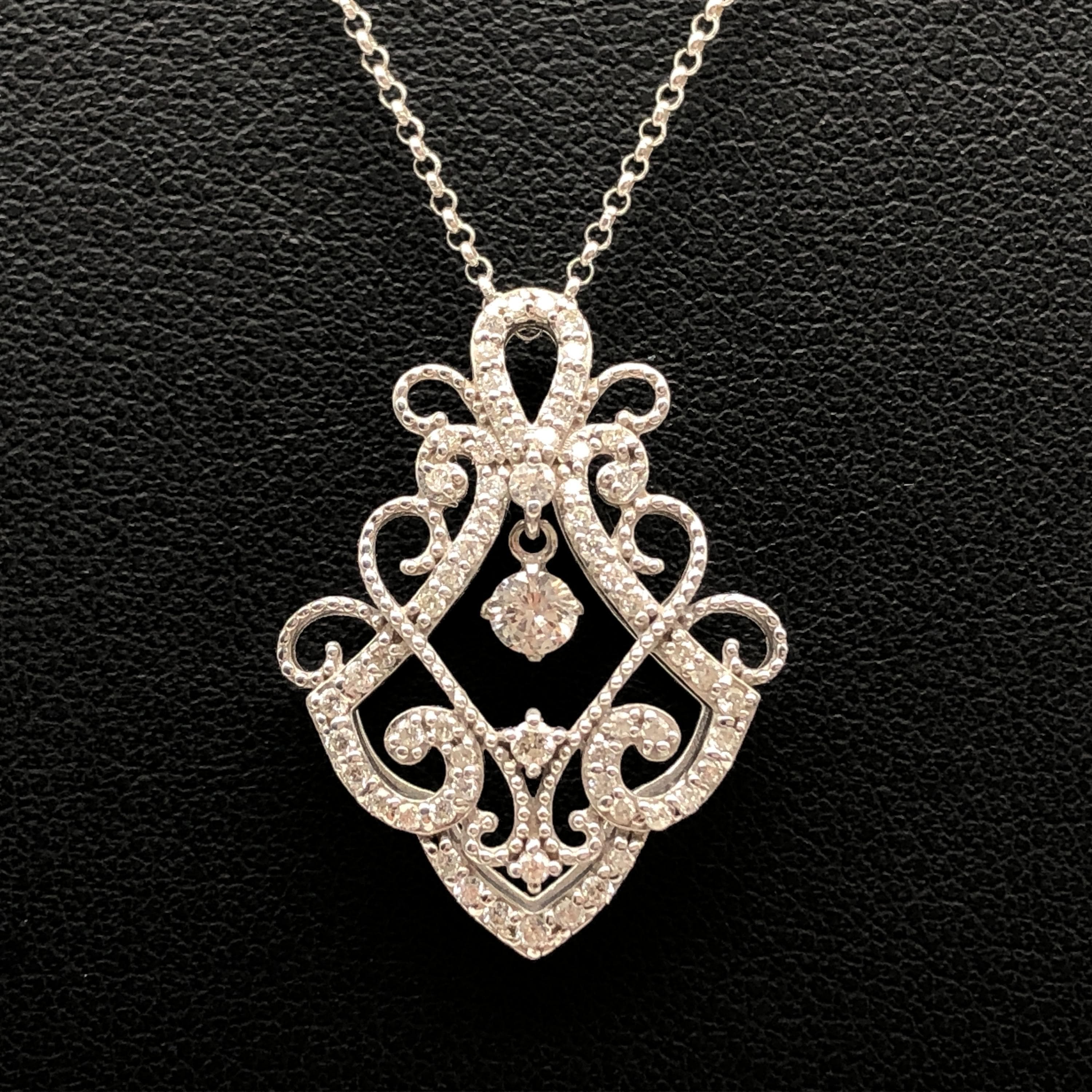 Custom Jewelry Custom Jewelry Diamond Necklace, D(0.5ct), K18WG, 4.7g, 19.6inch C355738