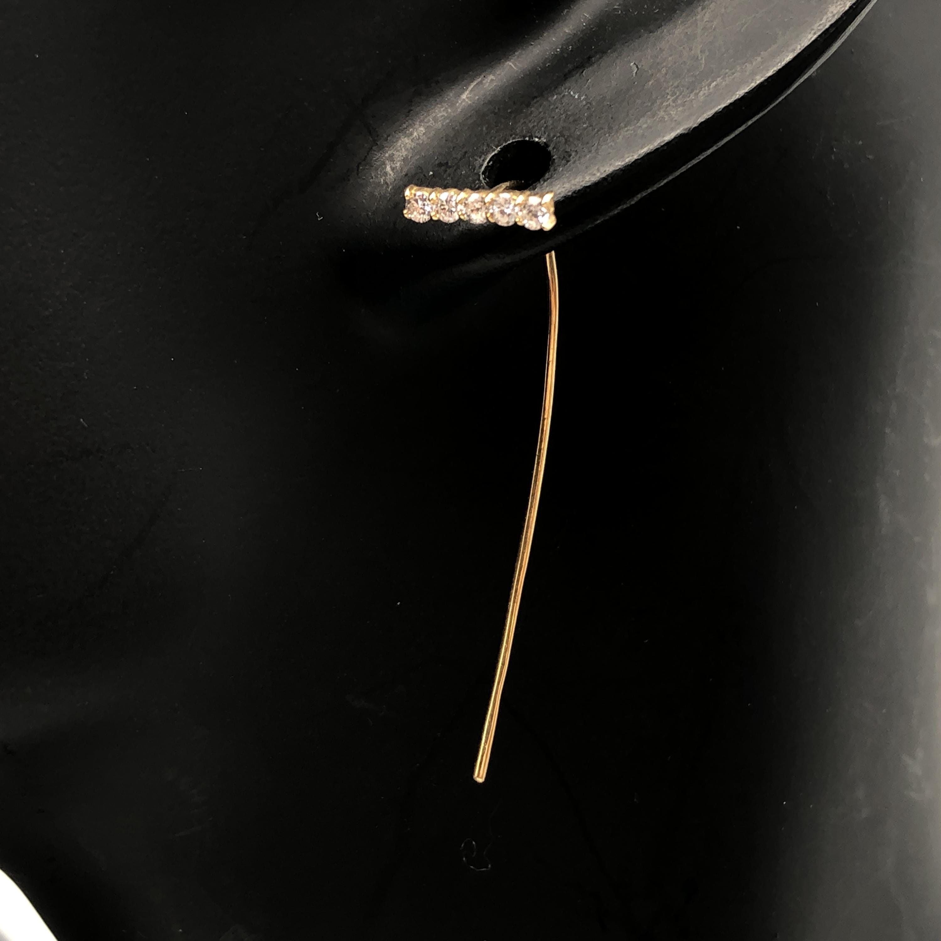Custom Jewelry Custom Jewelry Diamond Pierces, D(0.10ct/0.10ct), K18YG, 1.0g C297202