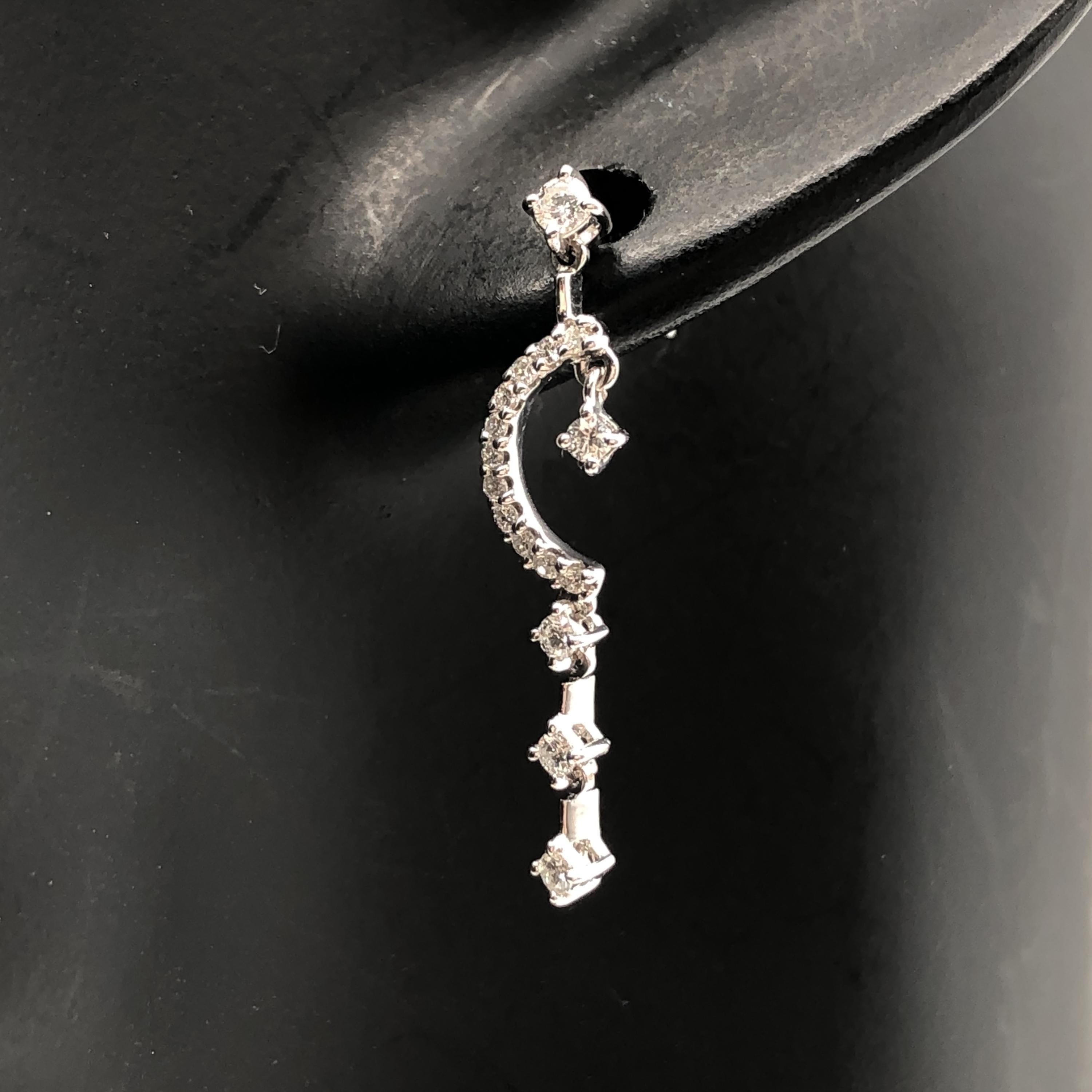 Custom Jewelry Custom Jewelry Diamond Pierces, D(0.15ct/0.15ct), K18WG, 1.5g C387040