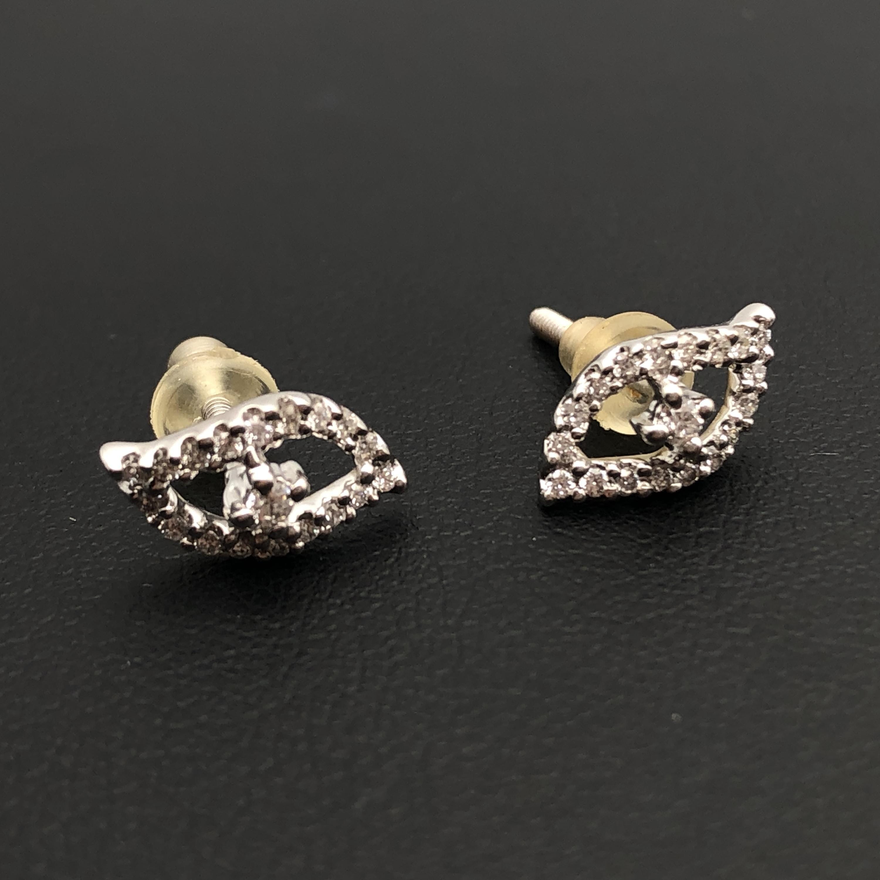 Custom Jewelry Custom Jewelry Diamond Pierces, D(0.20ct/0.20ct), K18WG, 1.4g C355887