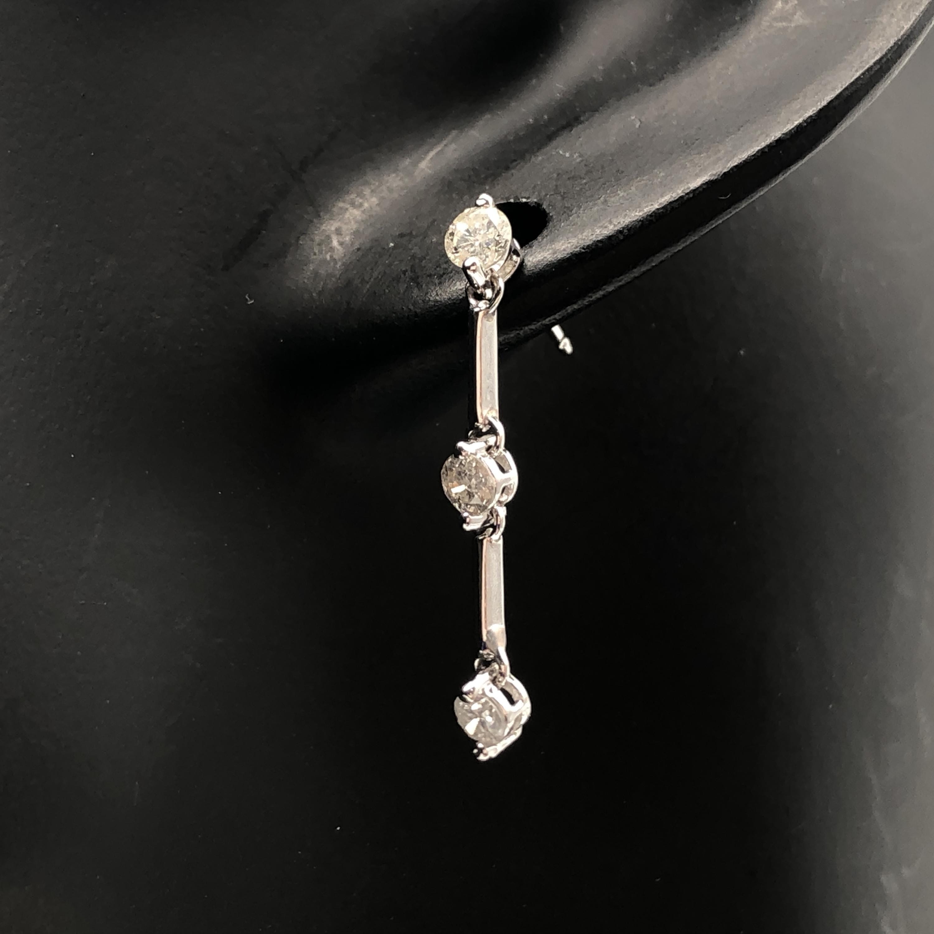 Custom Jewelry Custom Jewelry Diamond Pierces, D(0.30ct/0.30ct), K18WG, 1.3g C297234
