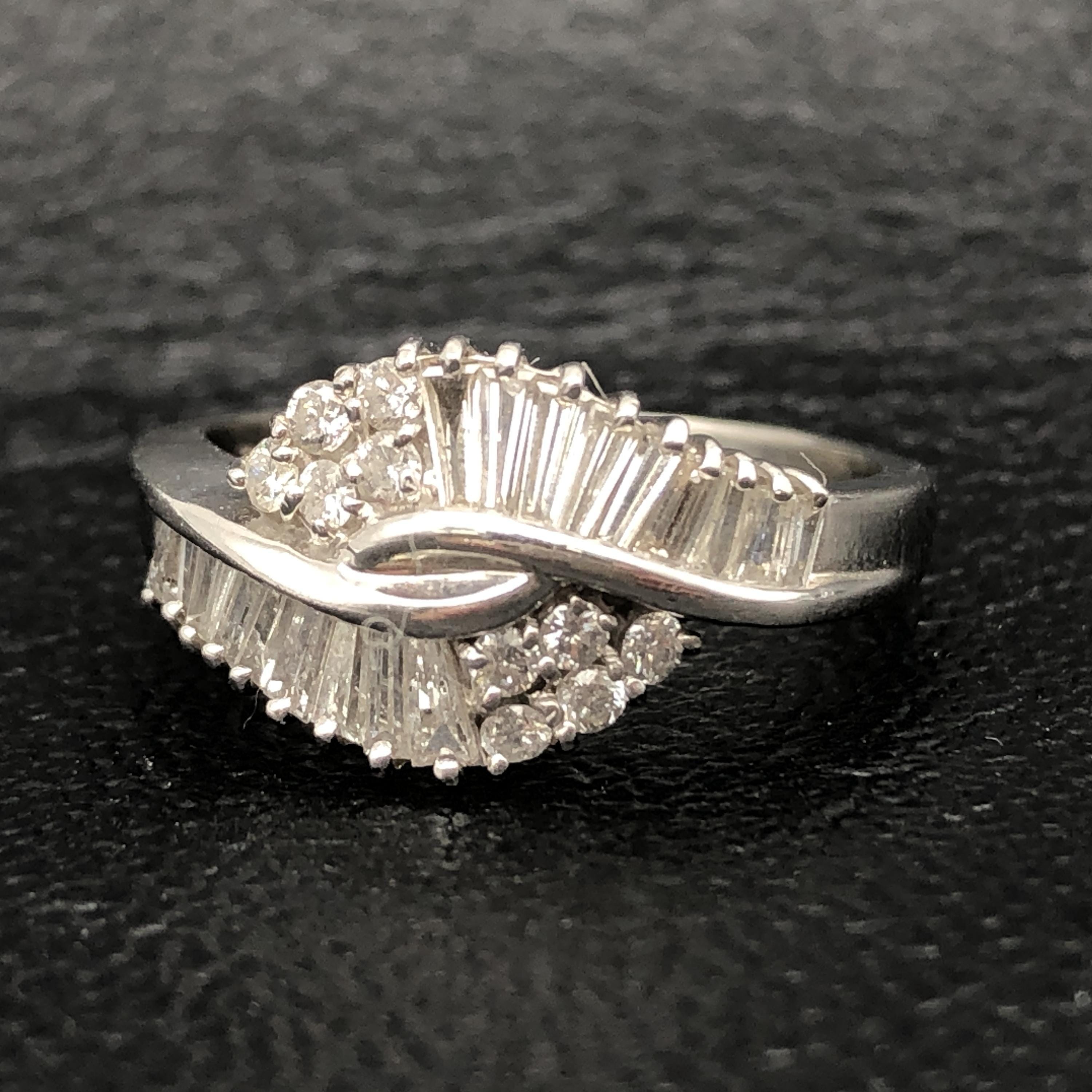 Custom Jewelry Custom Jewelry Diamond Ring, D(0.74ct), PT900, 5.9g, US Size 7 C387927