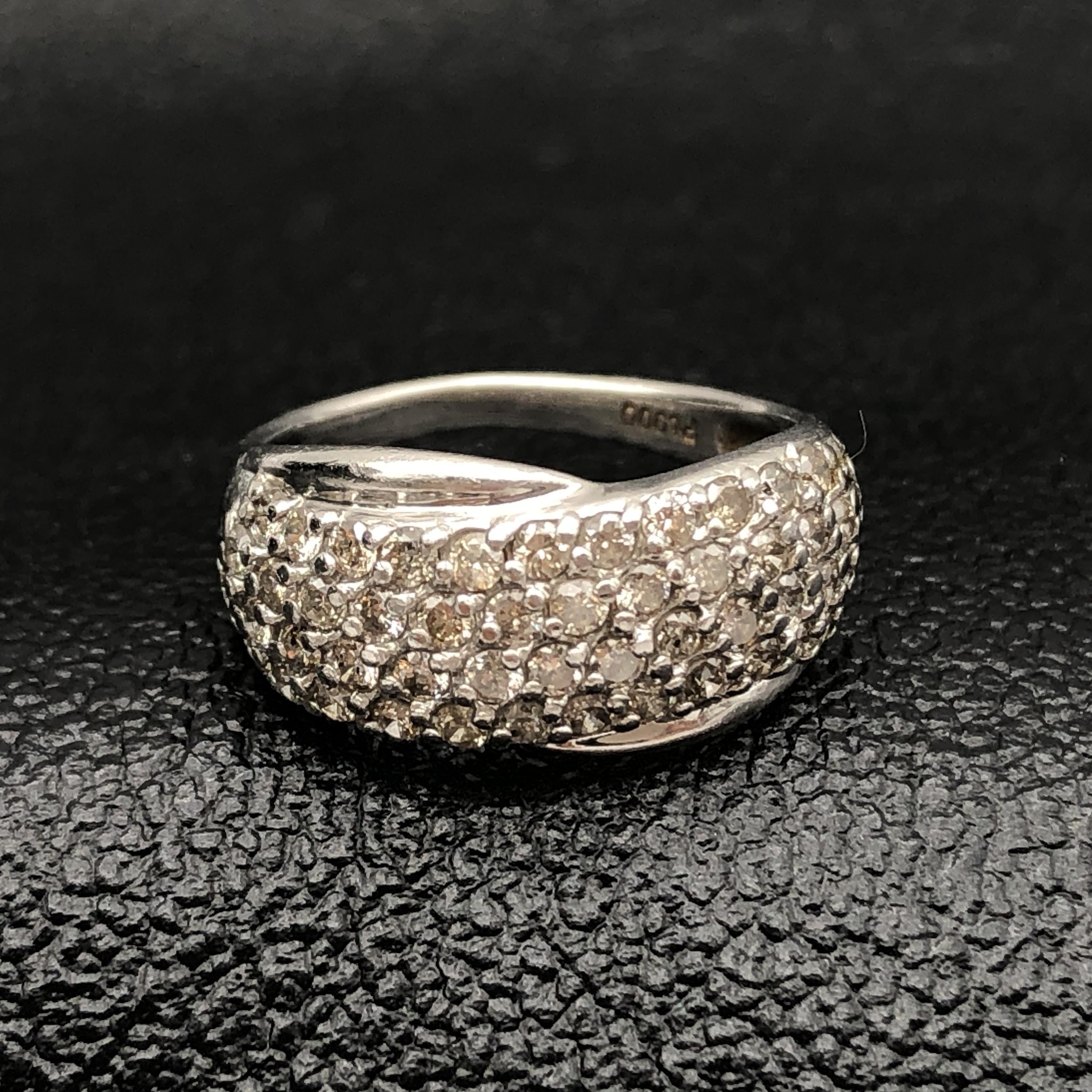 Custom Jewelry Custom Jewelry Diamond Ring, D (1.00ct), PT900, 5.3g, US Size 6 C297463