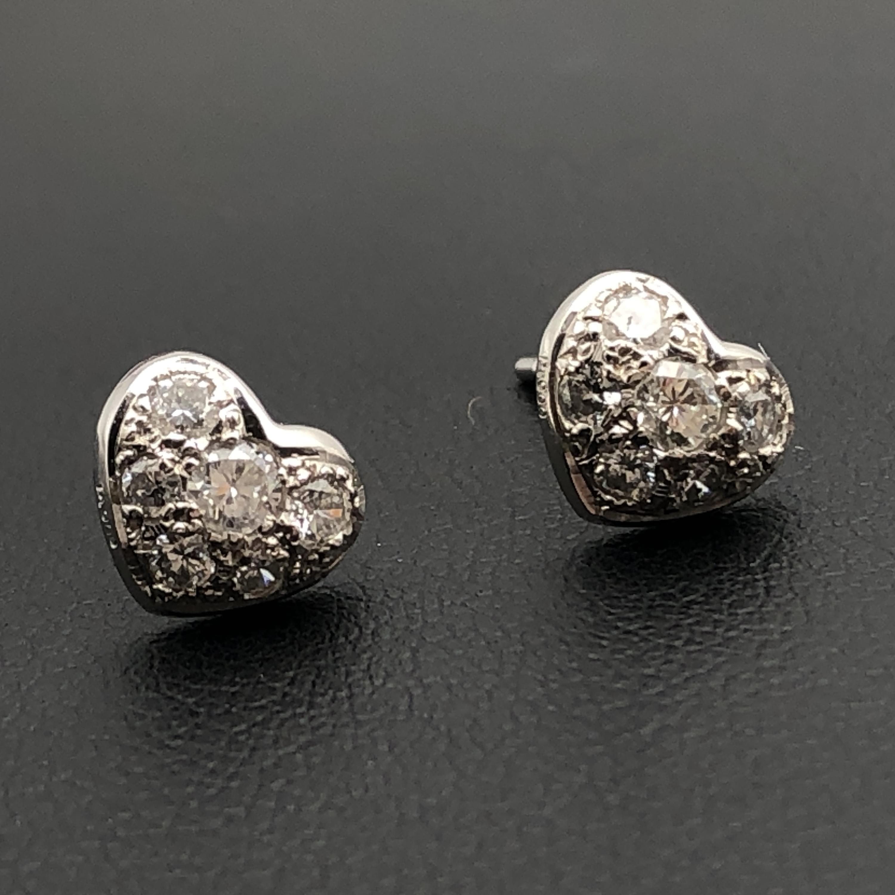Custom Jewelry Custom Jewelry Heart Diamond Pierces, D(0.25ct/0.25ct), PT900, 2.0g C366355