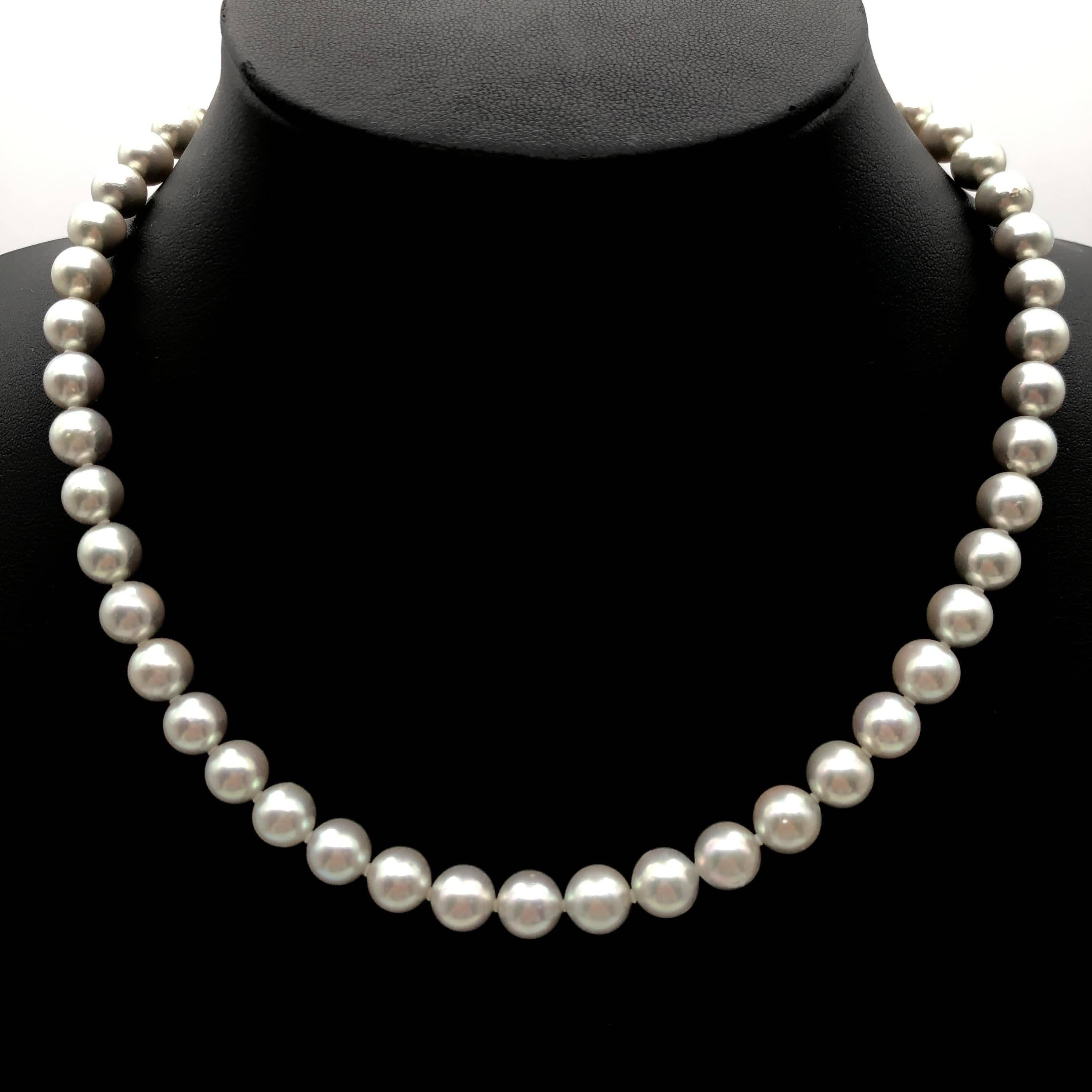 Custom Jewelry Custom Jewelry Pearl String Necklace, P(8.0~8.3mm), SV, 43.4g, 16inch  C355620