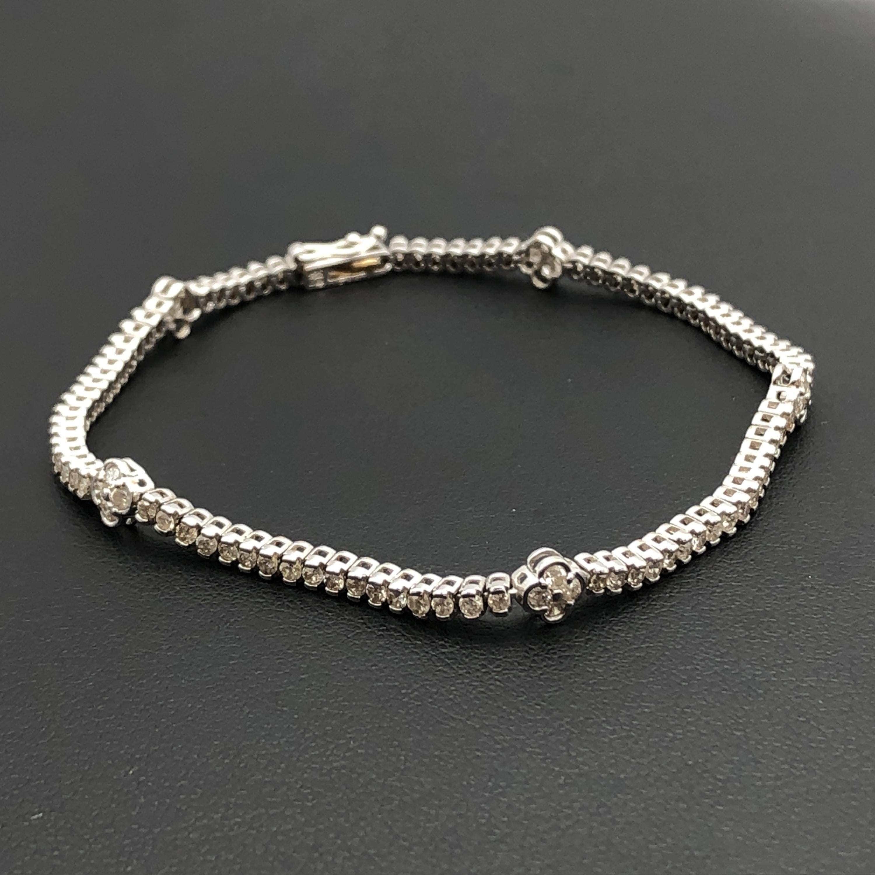 Custom Jewelry Custom Jewelry Tennis Bracelet, D(2.00ct), K18WG, 8.2g, 7inch C355632