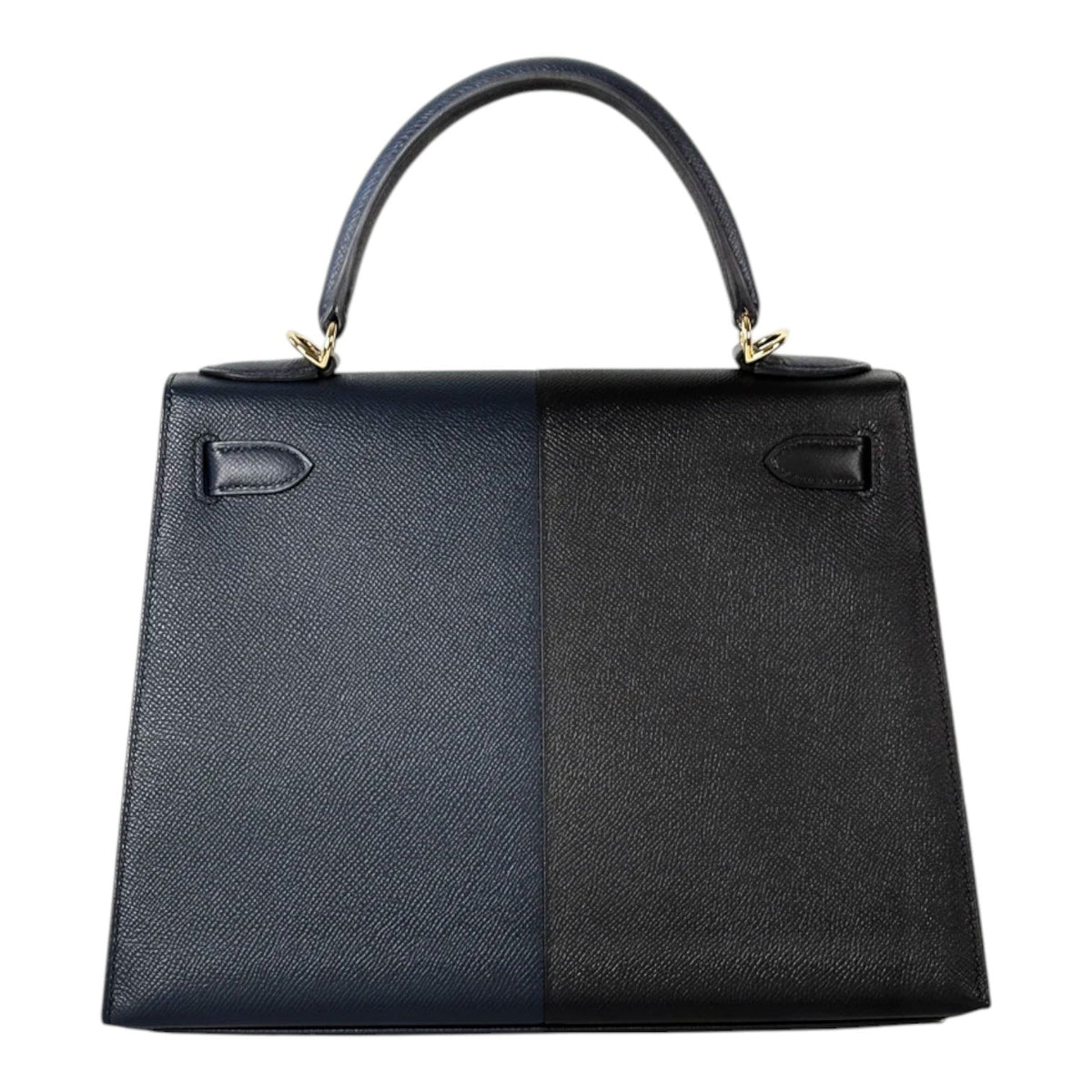 Hermes Limited Edition Kelly 28 Casaque in Black/Indigo Bag