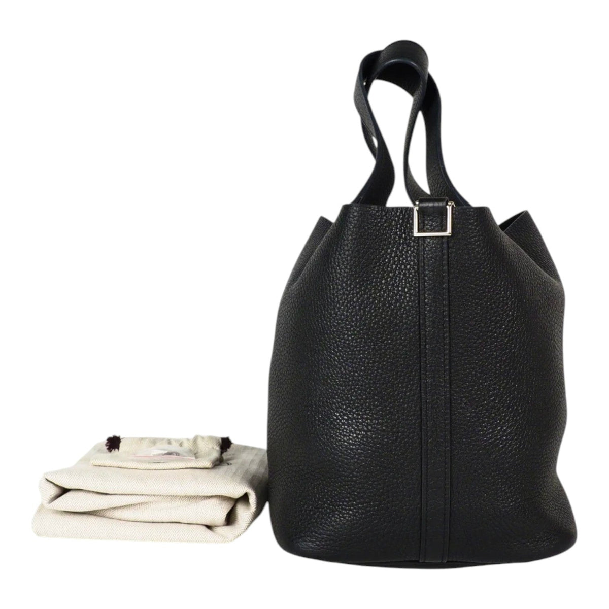 Hermes Black Picotin 22 in Clemence Leather Bag
