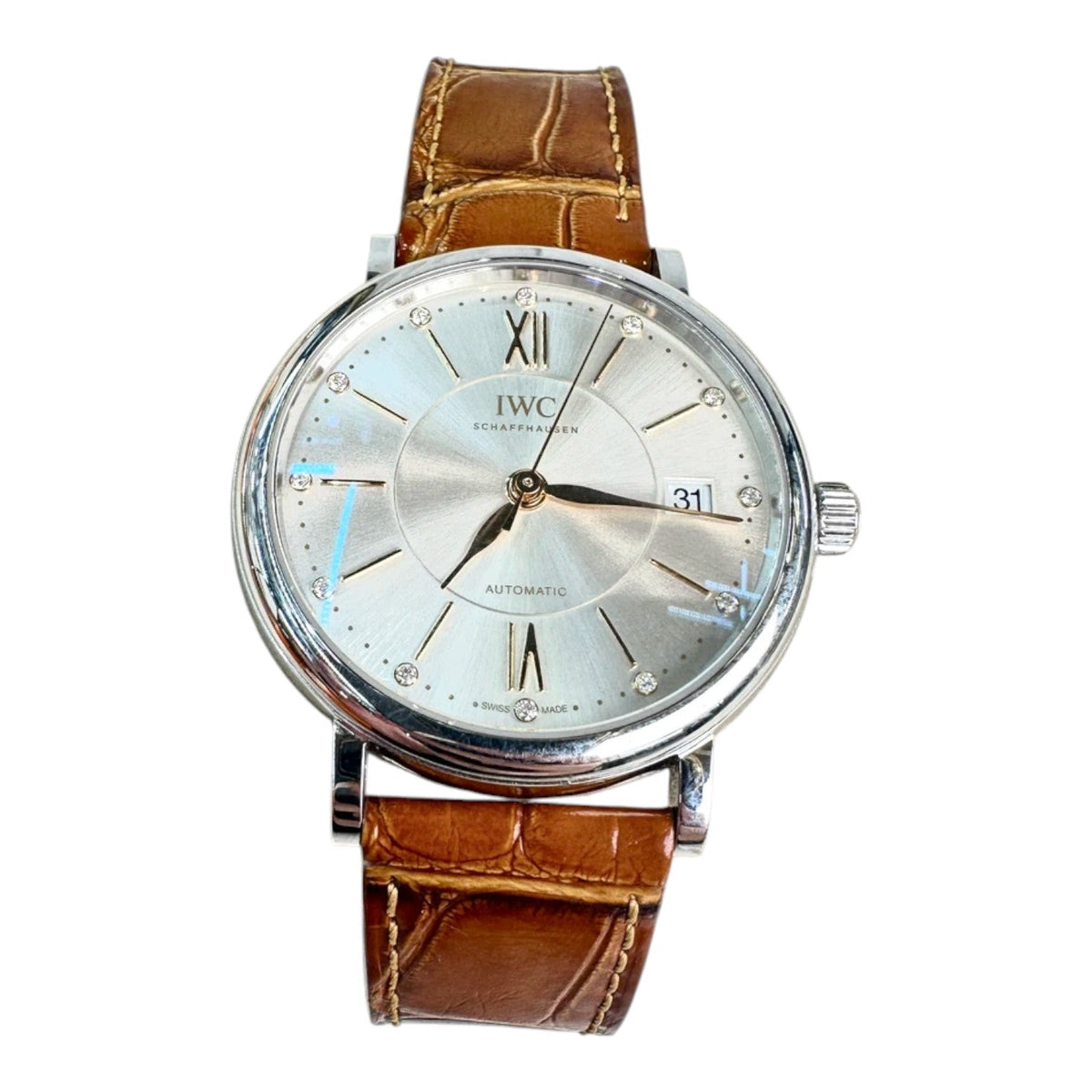 IWC Schaffhausen Portofino Auto Watch Steel/Diamond 34mm - Full Set