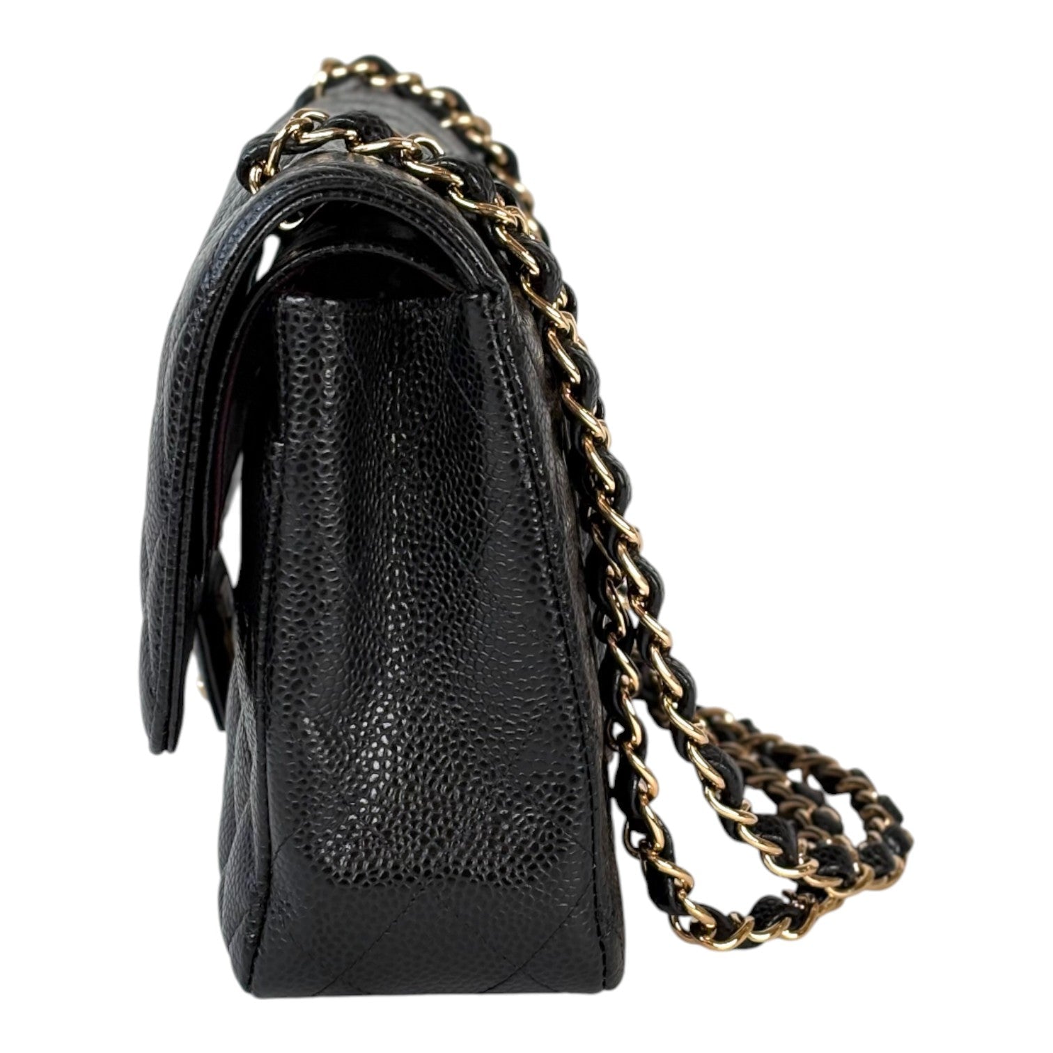 Chanel Classic Flap Medium Black Caviar with Gold Hardware Bag