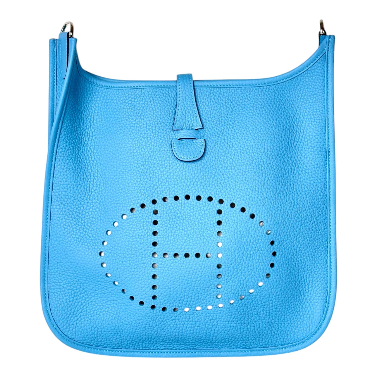 Hermes Evelyne 29cm Blue Clemence bag