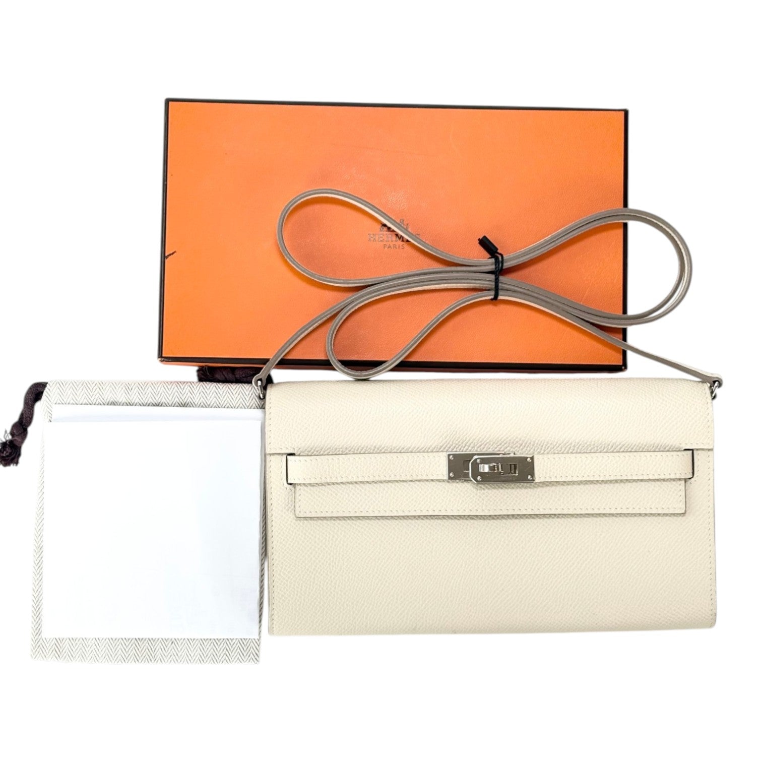 Hermes Kelly To Go Bag in Craie