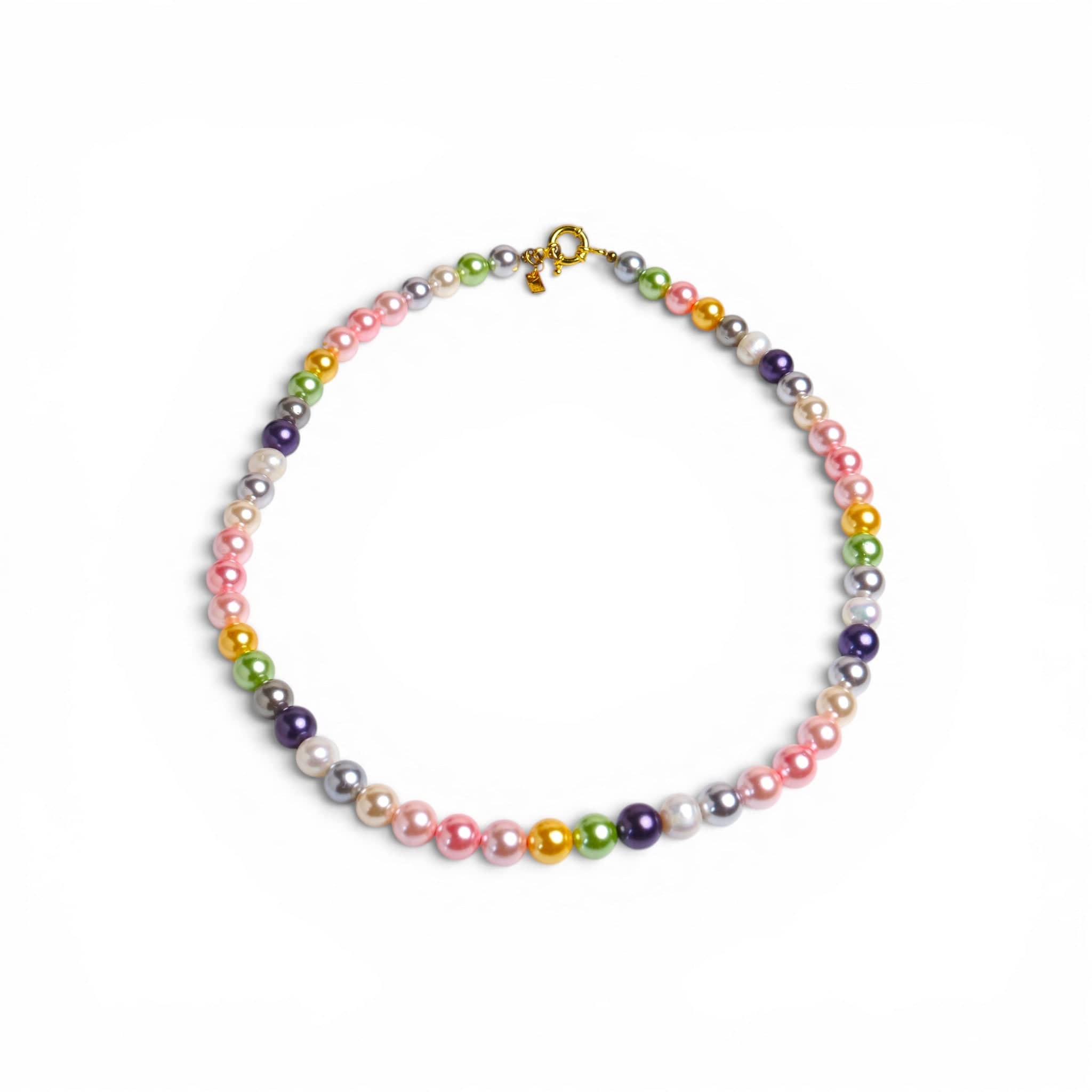 David Harry Jewels 20" Multicolour pearl necklace